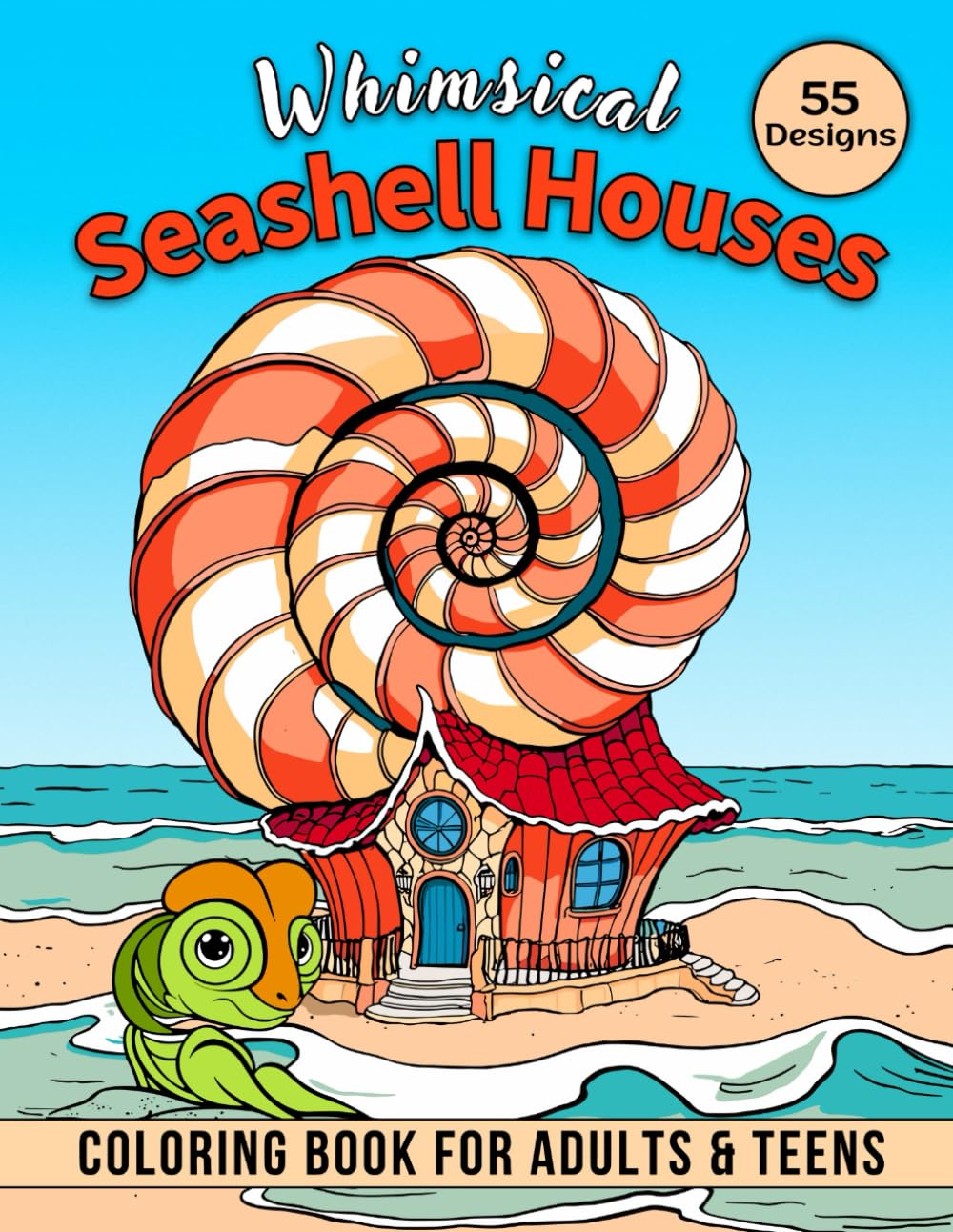 Whimsical Seashell Houses Coloring Book for Adults and Teens: 55 Magical Seashell Homes with Charming Fairytale Creatures for Stress Relief and Relaxation (Whimsical Worlds) baixar o livro de graça