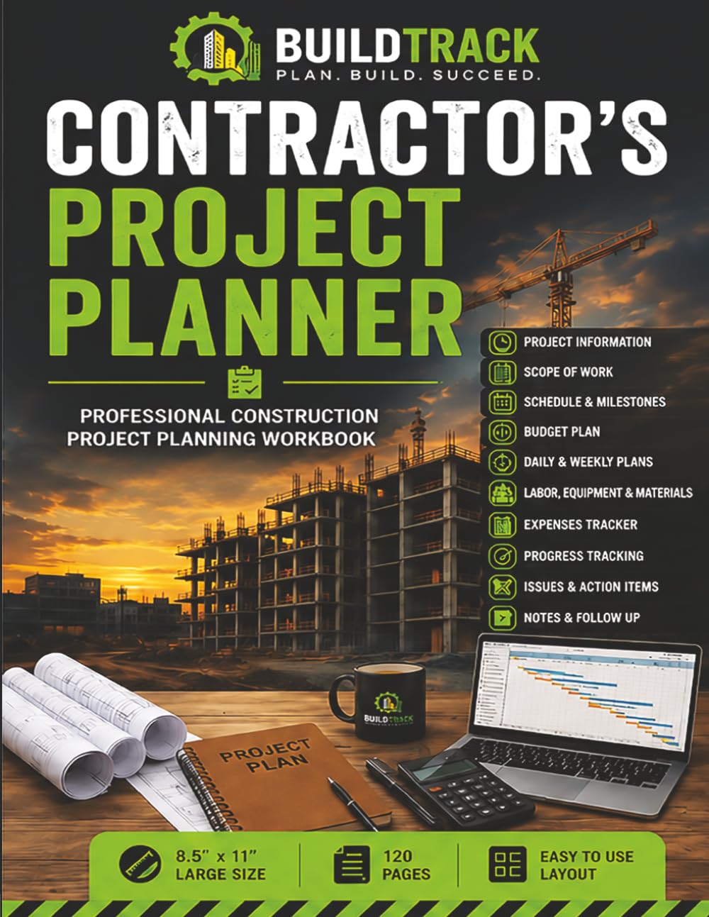 capítulo por capítulo baixar Contractor's Project Planner: Construction Project Planning, Scheduling, Budgeting, Daily Tasks & Progress Tracking Workbook (BuildTrack Publishing)