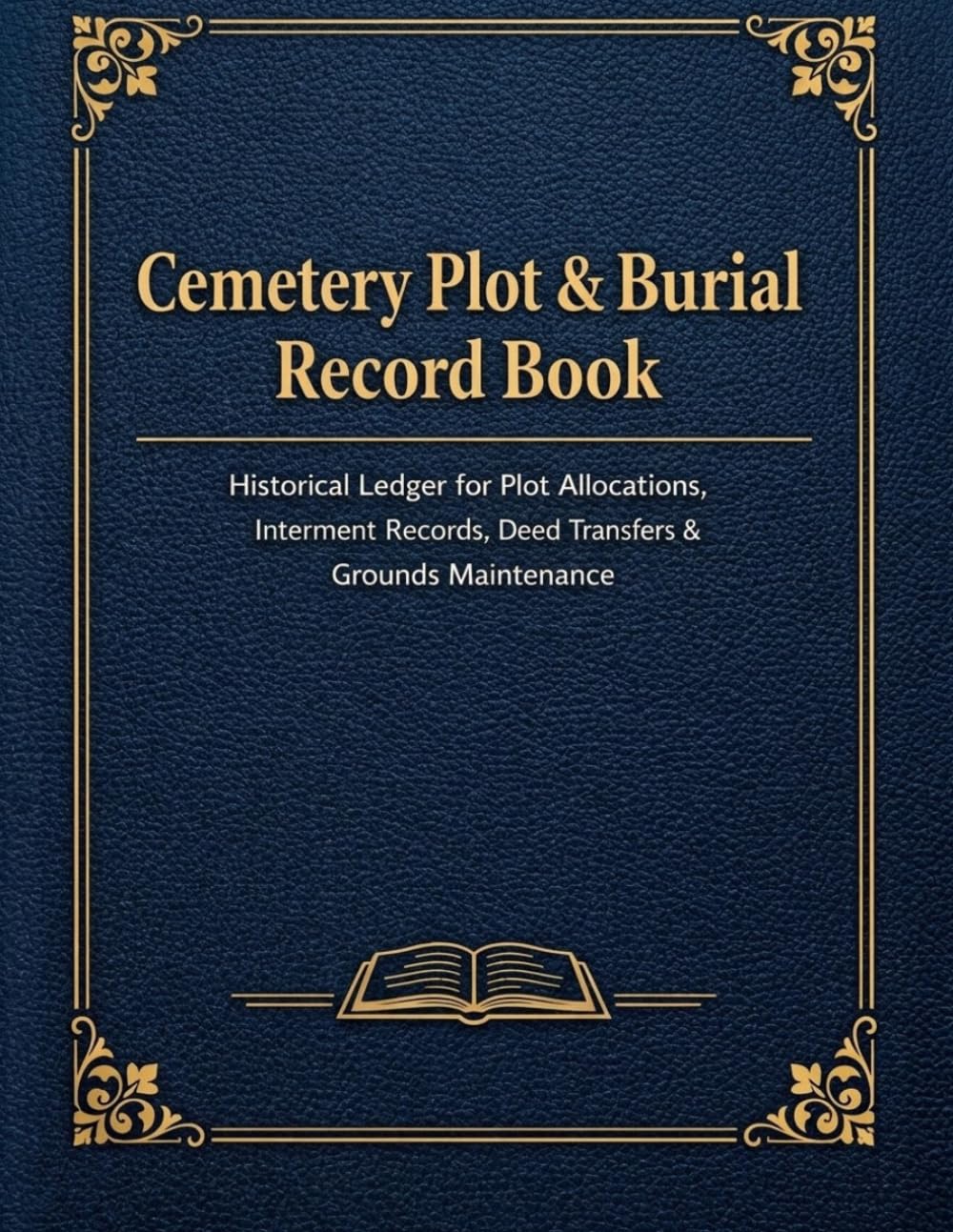 ler totalmente CEMETERY PLOT & BURIAL RECORD BOOK: Historical Ledger for Plot Allocations, Interment Records, Deed Transfers & Grounds Maintenance