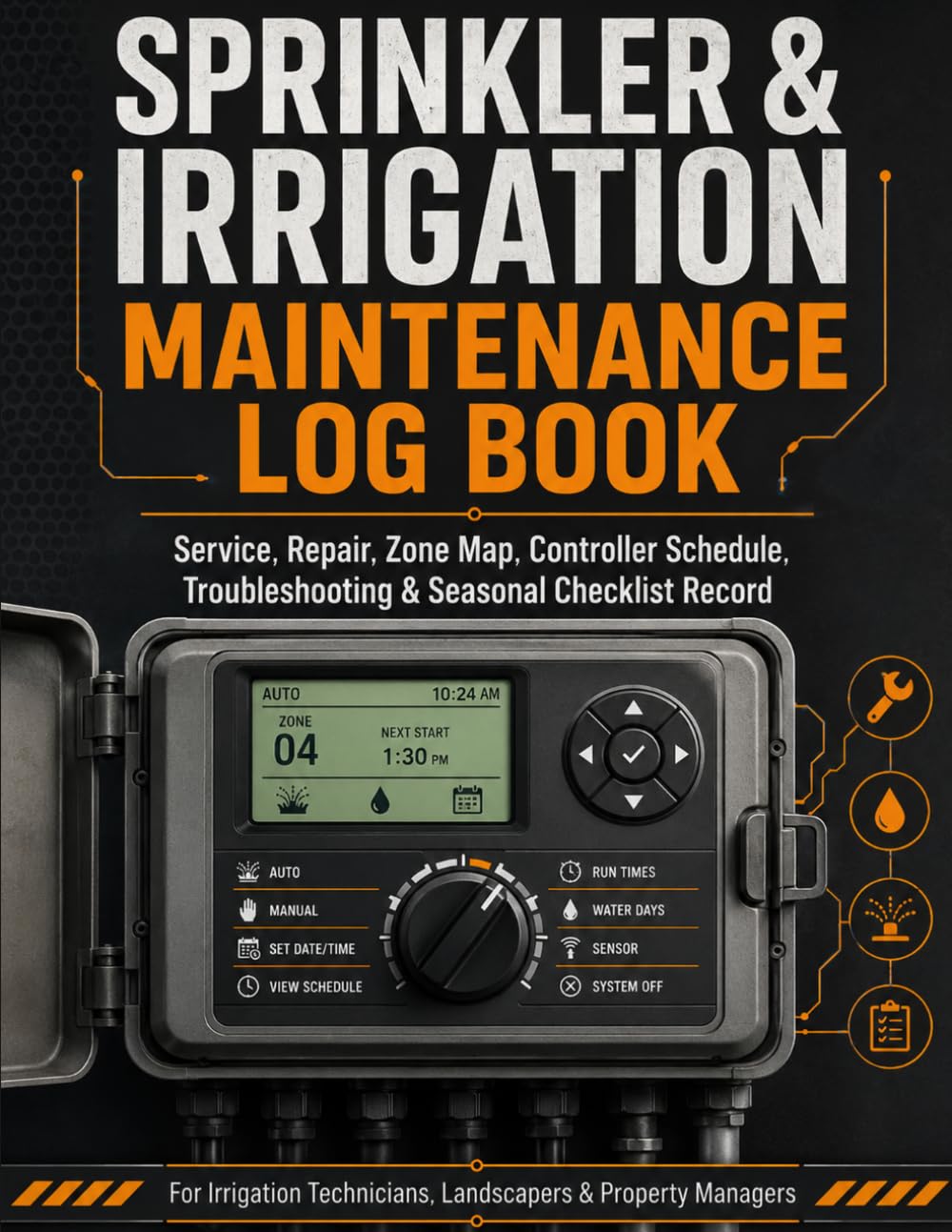 capítulo por capítulo baixar Sprinkler & Irrigation Maintenance Log Book: Service, Repair, Zone Map, Controller Schedule, Troubleshooting & Seasonal Checklist Record for... System Landscapers & Property Managers