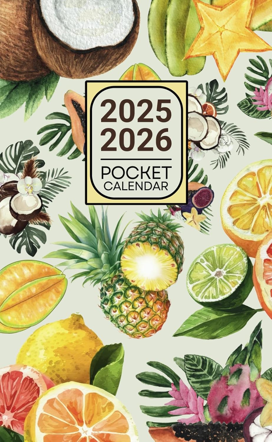 Pocket Calendar 2025-2026: Small 2-Year Pocket Planner for Purse January 2025 to December 2026, Tropical Fruits Cover baixar livro de graça
