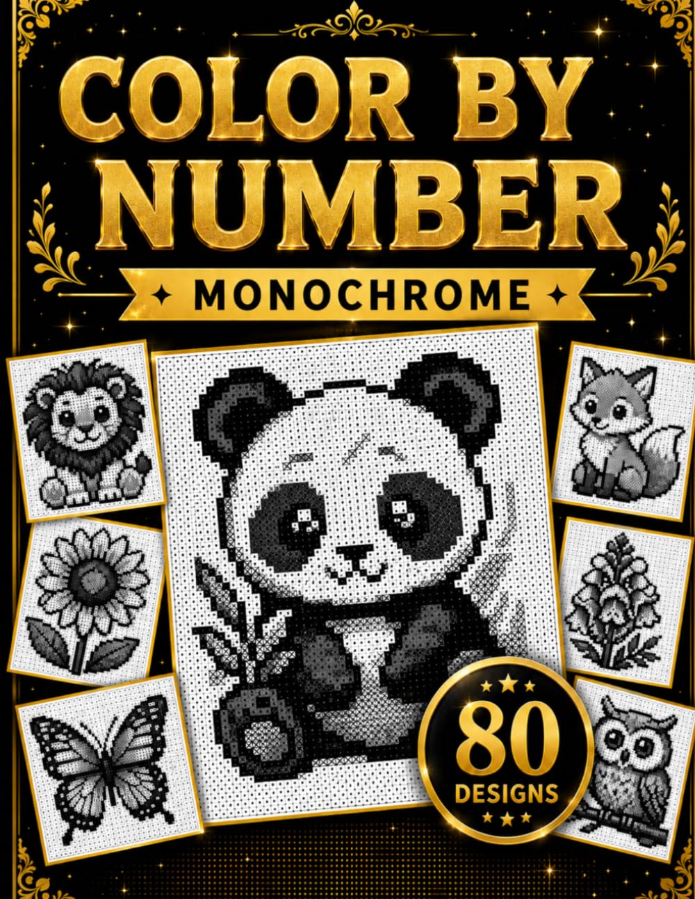 capítulo por capítulo baixar Monochrome Color by Number: Pixel Art Flowers and Animals for Adults to Color for a Calm and Creative Moment