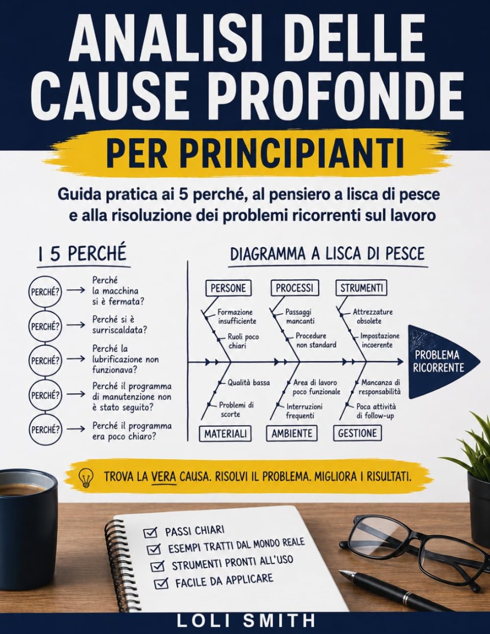 Analisi delle cause profonde per principianti: Guida pratica ai 5 perché, al pensiero a lisca di pesce e alla risoluzione dei problemi ricorrenti sul lavoro (Italian Edition) baixar o livro de graça