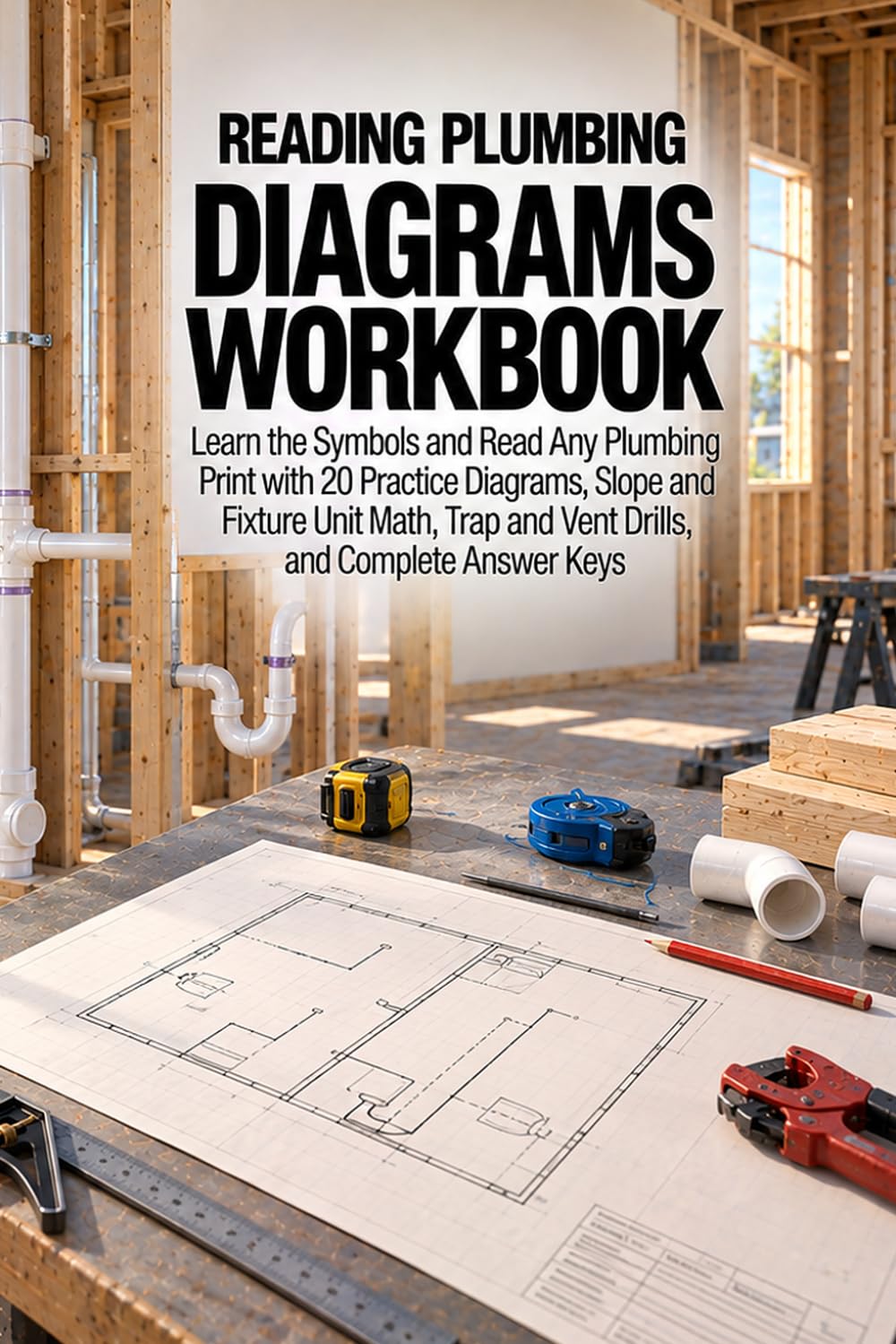 ler totalmente Reading Plumbing Diagrams Workbook: Learn the Symbols and Read Any Plumbing Print with 20 Practice Diagrams, Slope and Fixture Unit Math, Trap and Vent Drills, and Complete Answer Keys