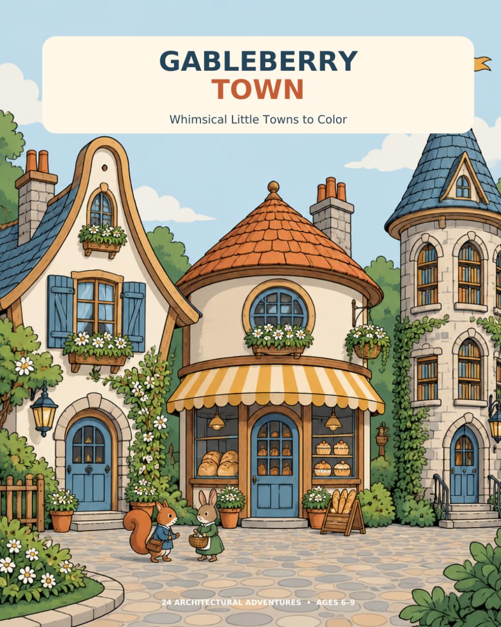Gableberry Town: Whimsical Little Towns to Color baixar livro de graça