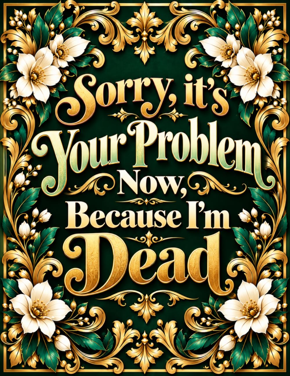ler totalmente Sorry, it’s Your Problem Now, Because I'm Dead: Funny End-of-Life Planner for Final Wishes, Personal Information, Documents & Family Instructions