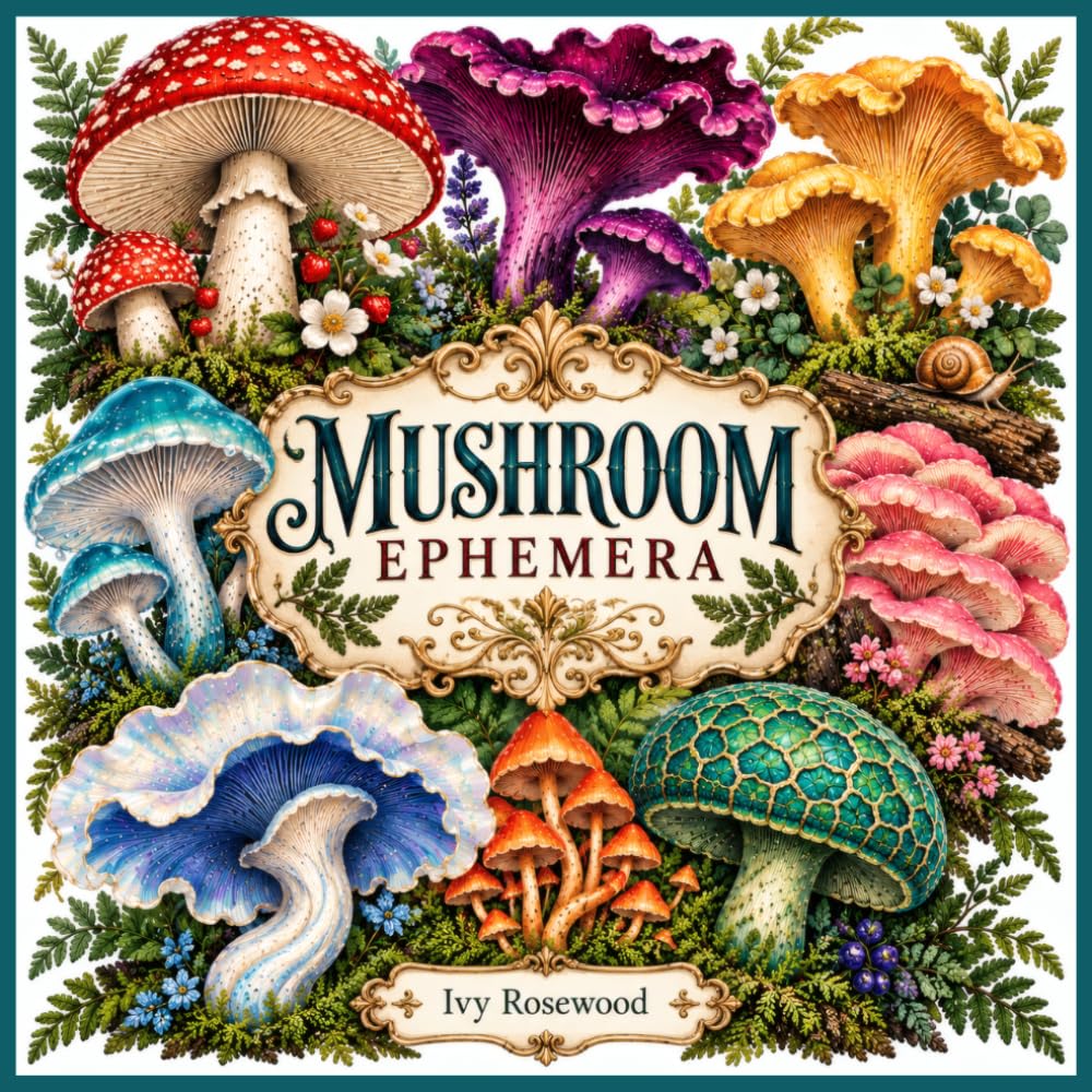 Mushroom Ephemera: 180 Mushroom-Inspired Pieces in 20 Art Styles for Junk Journals, Scrapbooking, Collage, and Paper Crafts baixar livro de graça
