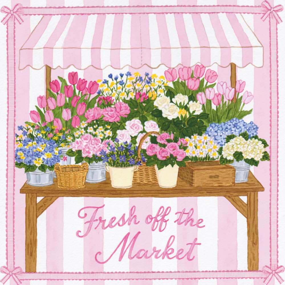 capítulo por capítulo baixar Fresh Off The Market: Engagement or Bridal Shower Party Guest Book and Gift Log | Pink Market Awning Stripes and Tulips Design | 8.5 x 8.5 Inch Sign... Advice and Memories for the Happy Couple
