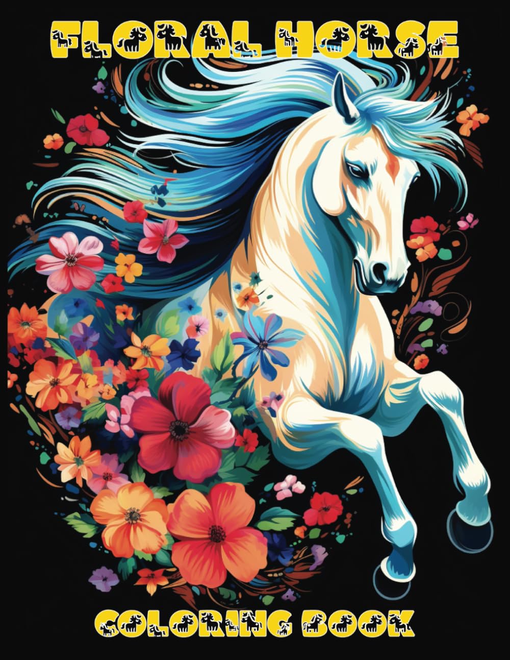 Enchanted Equines: A Whimsical Journey Through Floral Fantasy | Floral Horse Coloring for Kids and Adults: Unleash Your Creativity with 50+... Adorned with Nature’s Most Stunning Blooms baixar livro de graça