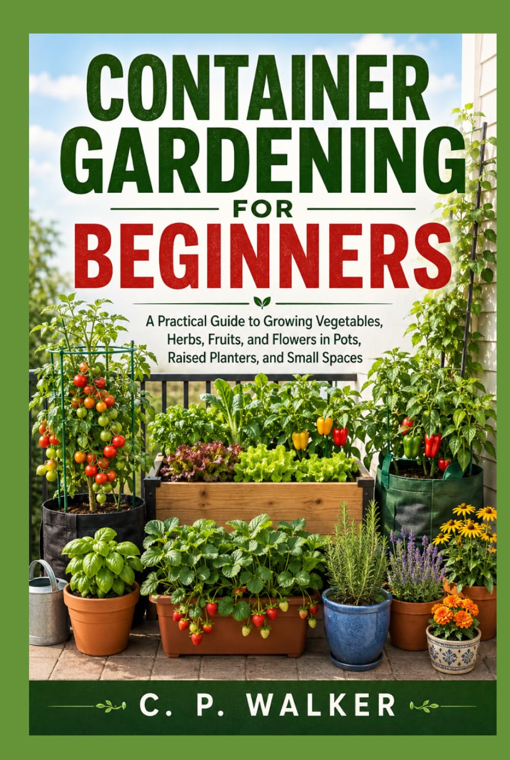 ler totalmente CONTAINER GARDENING FOR BEGINNERS: A Practical Guide to Growing Vegetables, Herbs, Fruits, and Flowers in Pots, Planters, and Small Spaces
