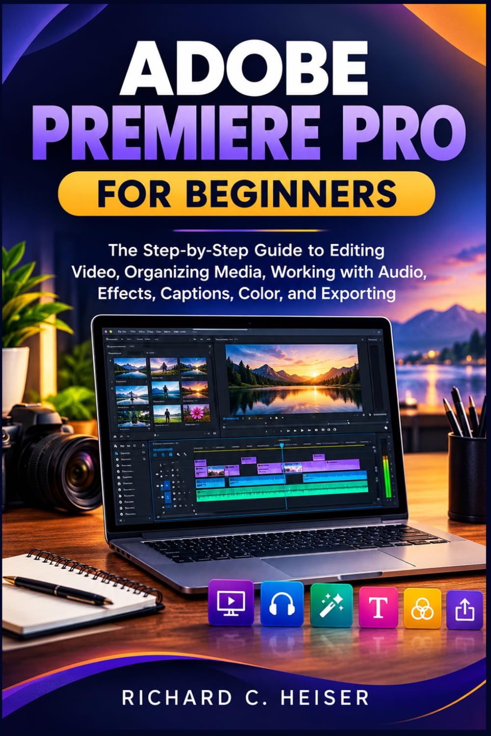 ler totalmente ADOBE PREMIERE PRO FOR BEGINNERS: The Step-by-Step Guide to Editing Video, Organizing Media, Working with Audio, Effects, Captions, Color, and Exporting