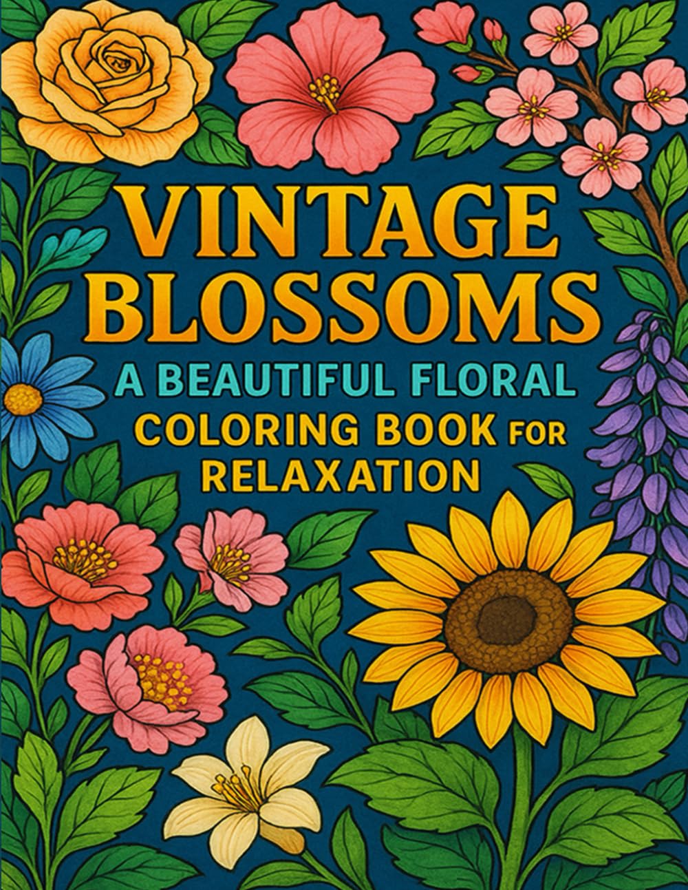 ler totalmente Vintage Blossoms: A Beautiful Floral Coloring Book for Relaxation: Timeless Floral Designs to Soothe Stress and Spark Creativity