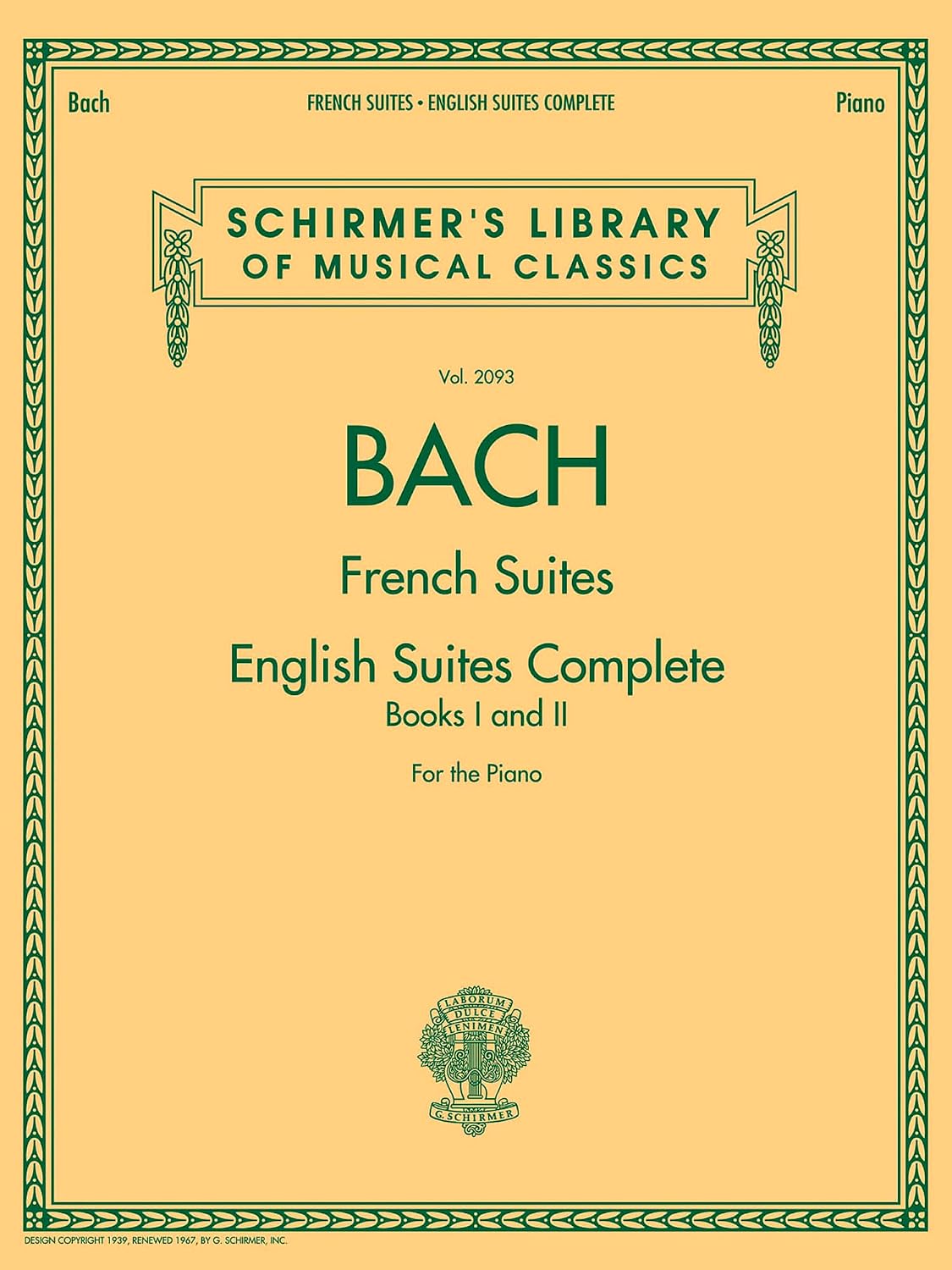 capítulo por capítulo baixar Johann Sebastian Bach - French Suites * English Suites Complete: Schirmer Library of Classics Volume 2093
