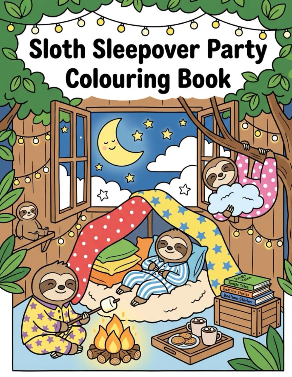 capítulo por capítulo baixar Sloth Sleepover Party: Colouring Book
