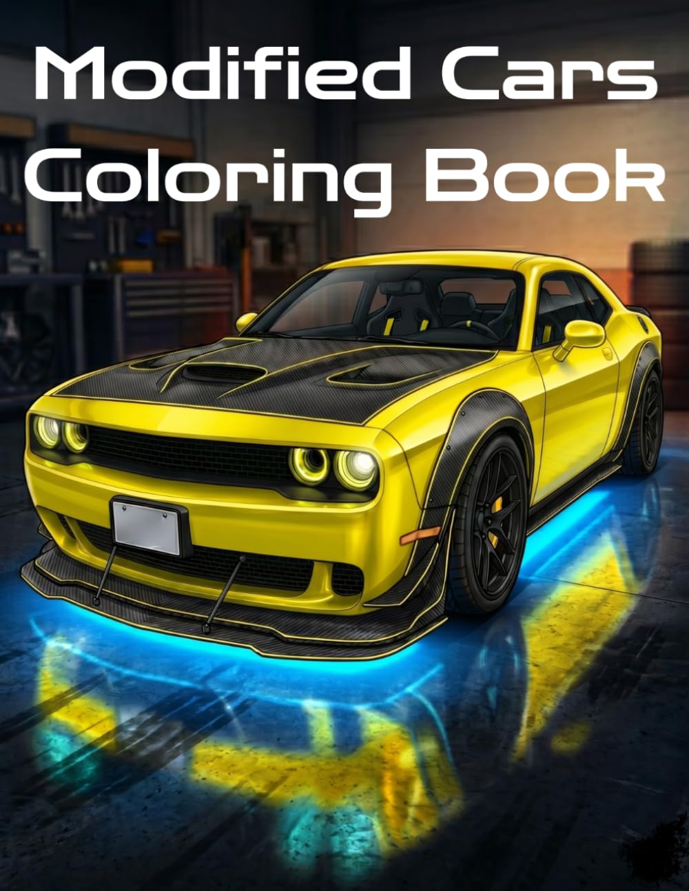 ler totalmente Modified Cars Coloring Book for Adults and Kids: Stylish Collection of Modified, Sports, Muscle cars, Japanese cars & Vintage cars