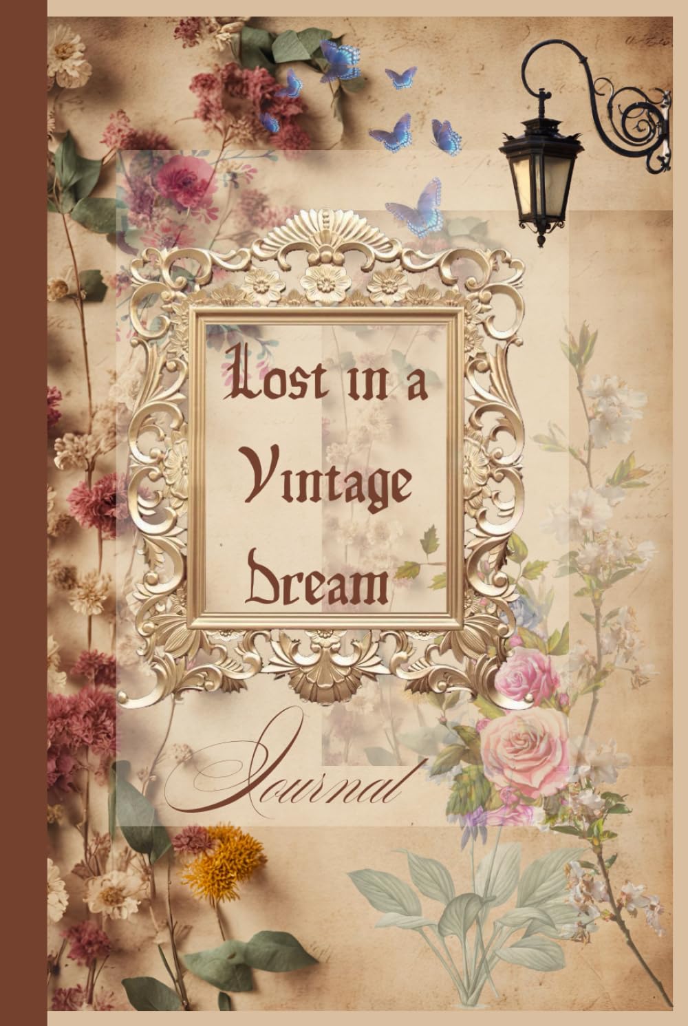 Lost in a Vintage Dream: Blank lined journal with vintage floral and butterfly design baixar o livro de graça