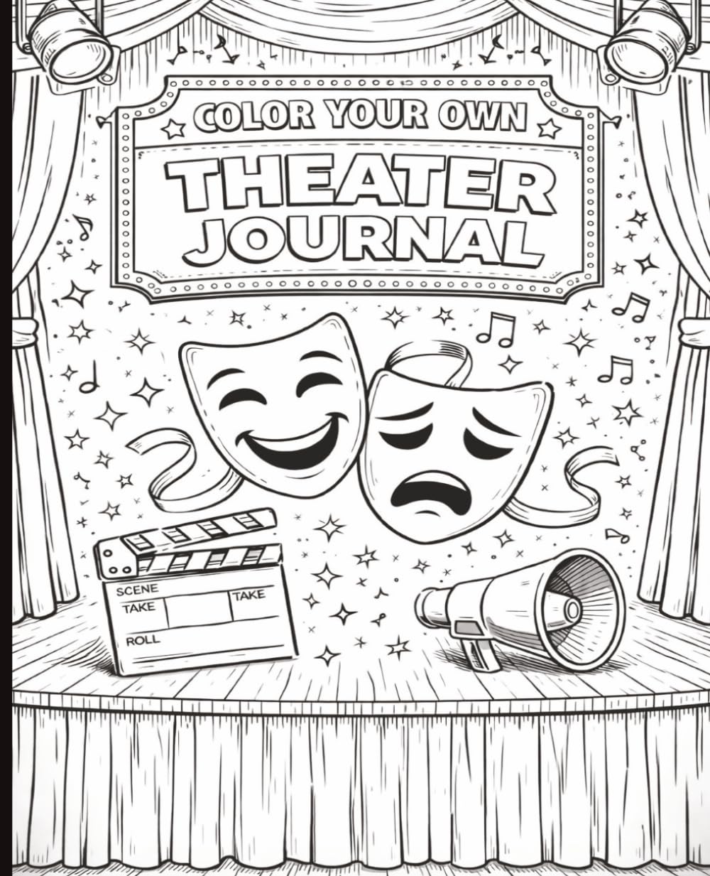 ler totalmente Color Your Own Theater Journal: Fun Coloring Cover Notebook for Theater Kids, Drama Students, Actors & Creative Performers