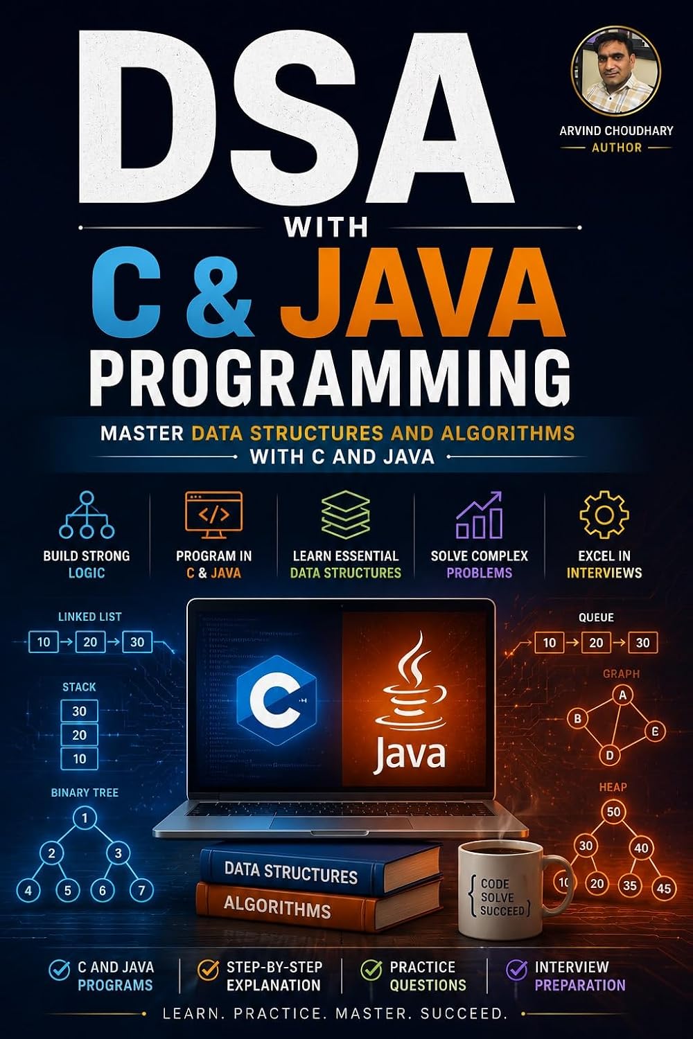 Data Structure Processing (DSA) with C & Java Programming: A Practical Guide to Data Structures, Algorithms, Problem Solving, and Coding Interviews with C and Java (English Edition) baixar o livro de graça