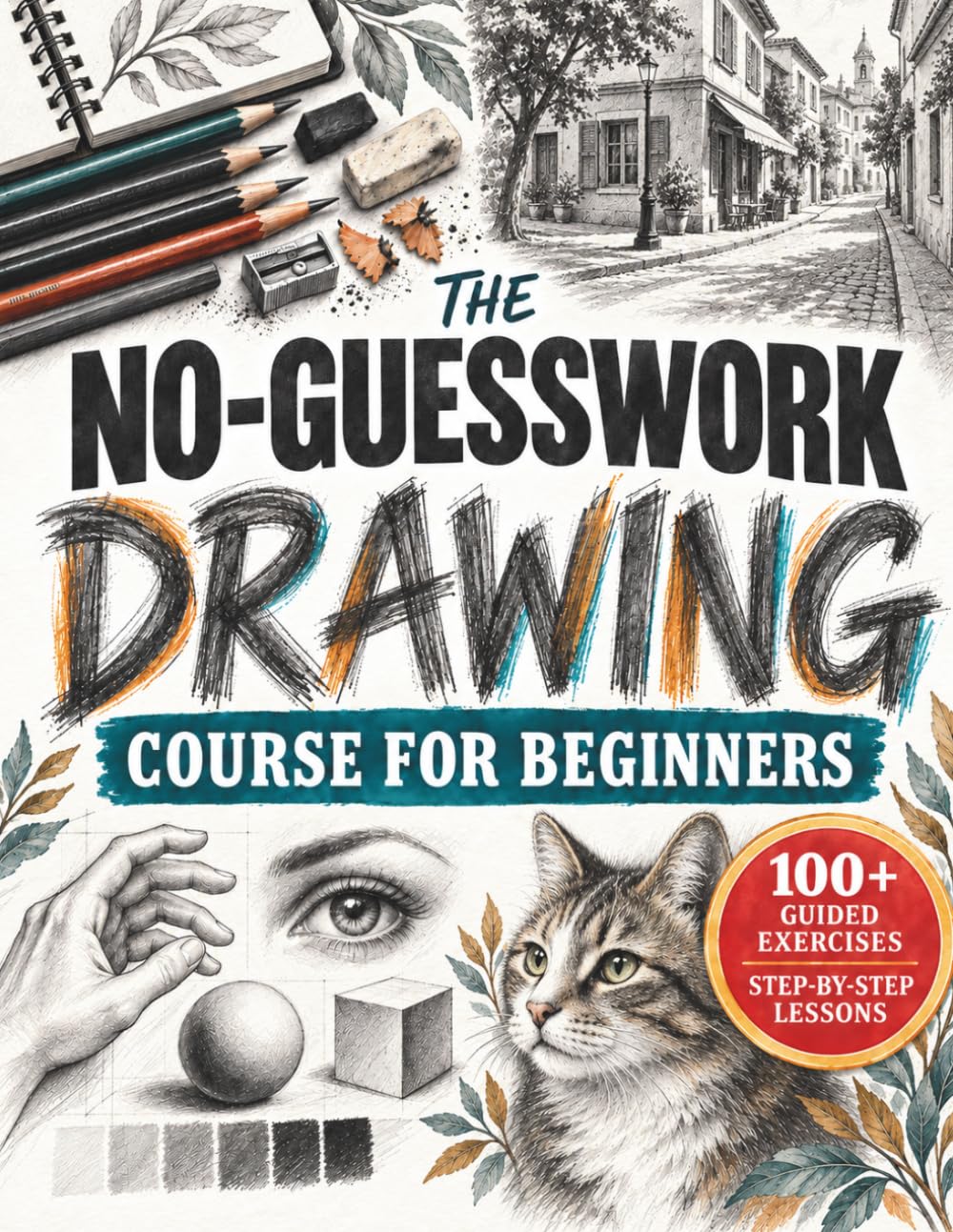 The No-Guesswork Drawing Course for Beginners: 100+ Guided Exercises in Proportion, Shading, Perspective, and Form to Fix Flat Sketches, Build Depth, and Draw with Confidence (No Talent Required) baixar o livro de graça