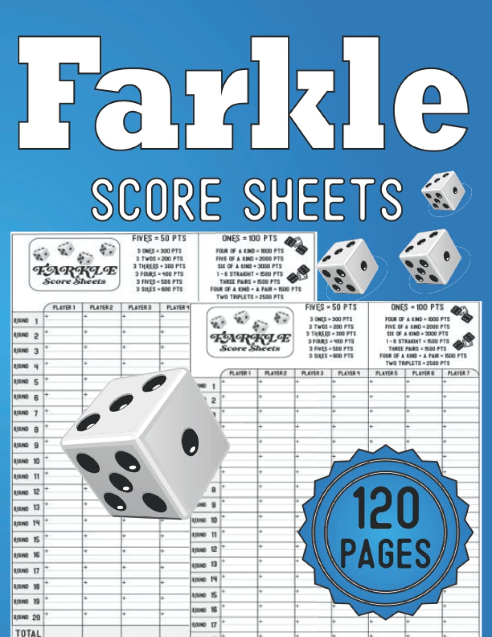 ler totalmente Farkle Score Sheets: Farkle Score Keeping Pads / Farkle Scorebook Cards with 120 Pages for Scorekeepers and Farkle Lovers/ Farkle Score Pads with Guidelines.
