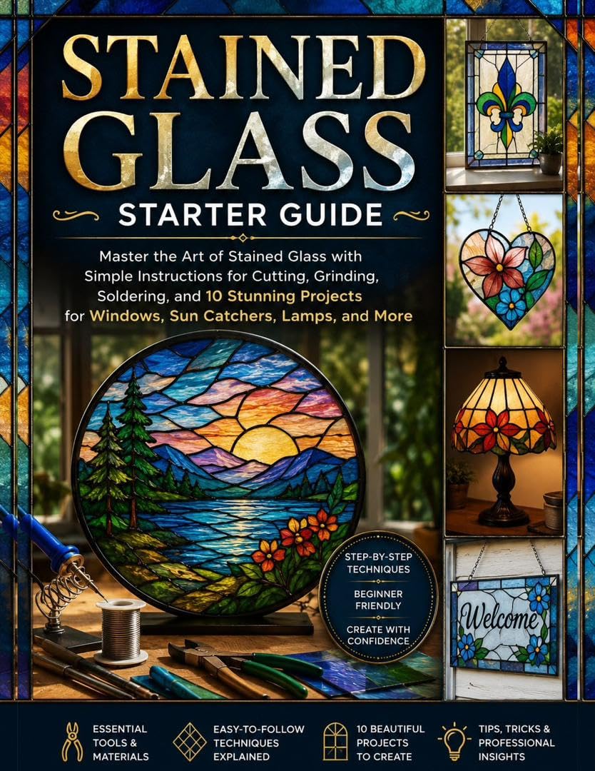 Stained Glass Starter Guide: Master the Art of Stained Glass with Simple Instructions for Cutting, Grinding, Soldering, and 10 Stunning Projects for Windows,... Catchers, Lamps, and More (English Edition) baixar livro de graça