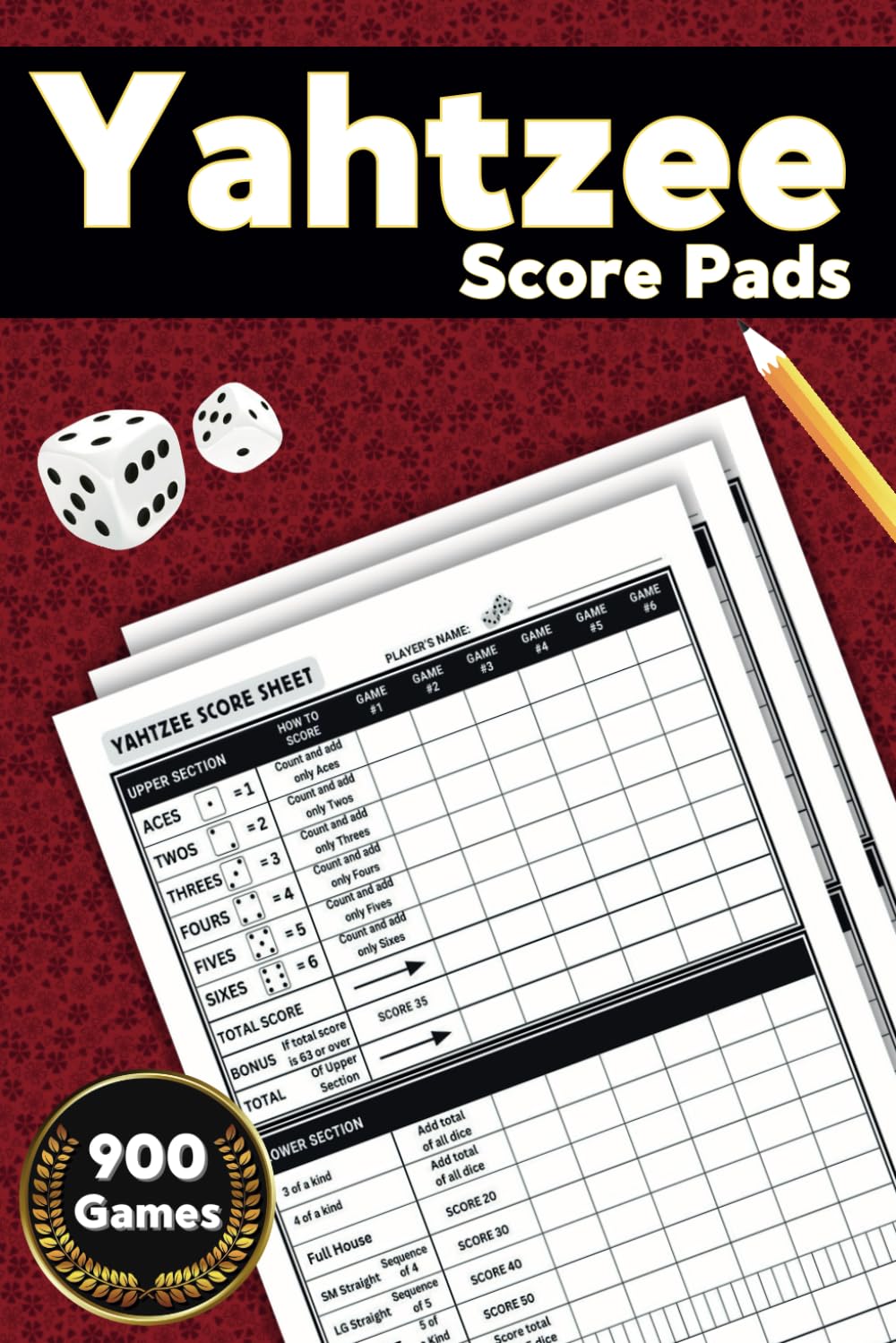 Yahtzee Score Pads: 150 Pages Yahtzee Score Book, score sheets for Yahtzee, Yahtzee Score sheets with 6 x 9 Inches Page Size for Scorekeeping baixar o livro de graça