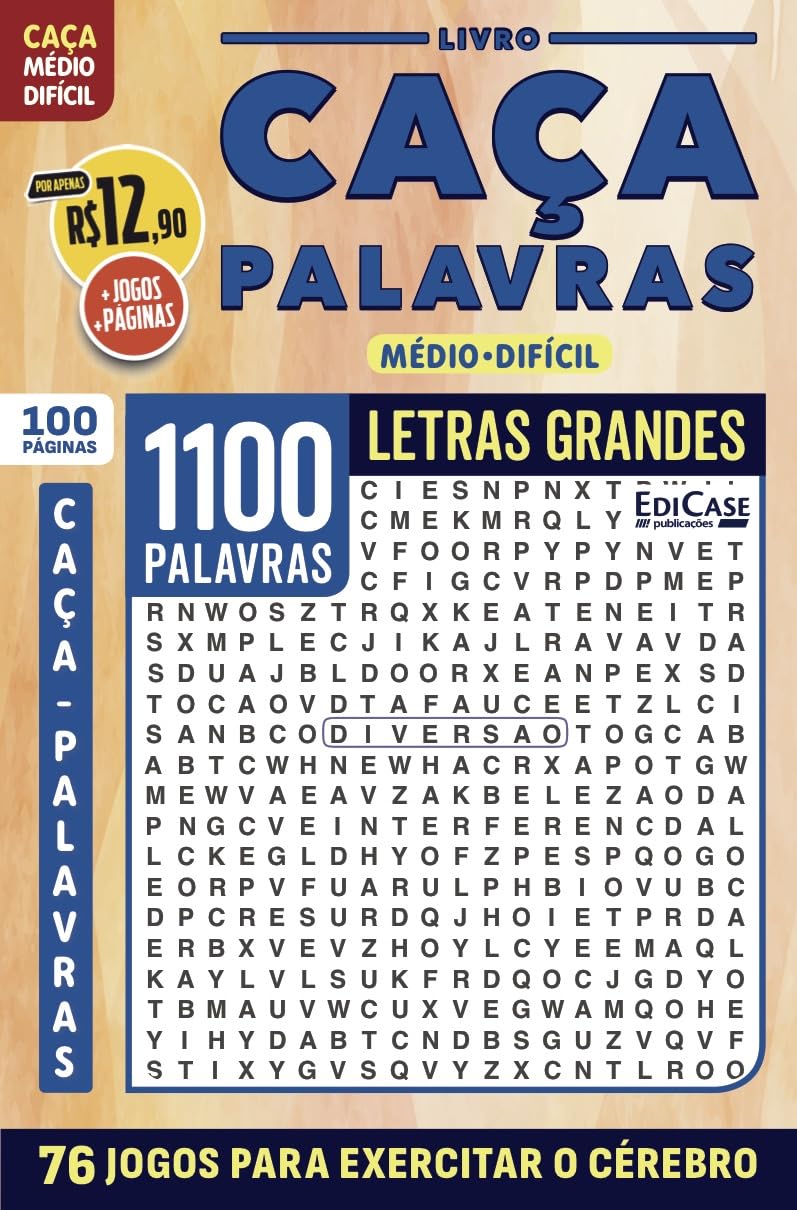 ler totalmente Livro Caça-Palavras 71: Nível Médio/ Difícil - 76 Jogos para exercitar o cérebro