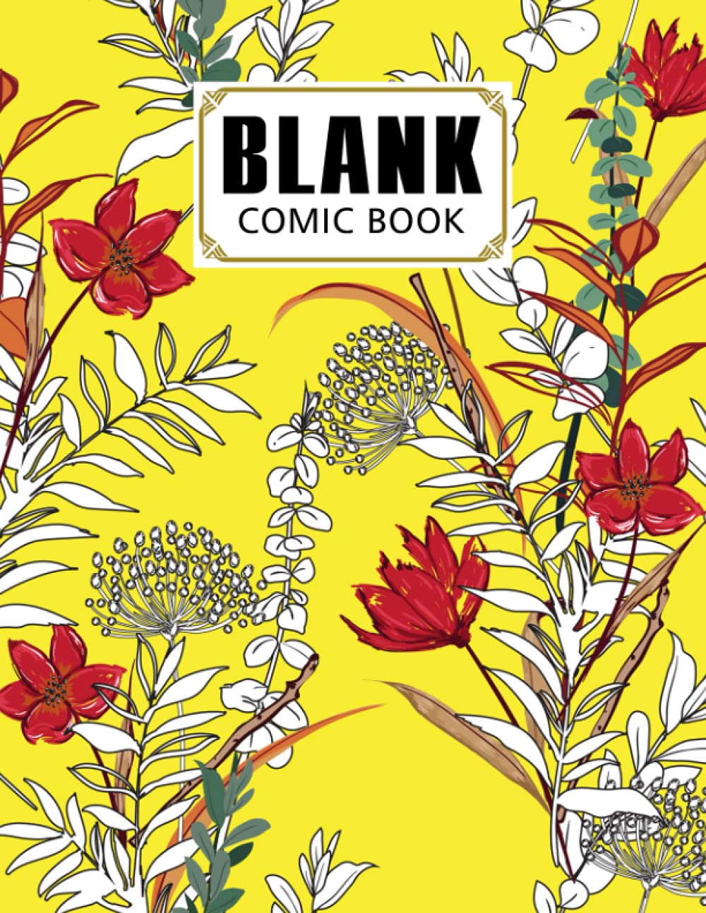 capítulo por capítulo baixar Blank Comic Book: Watercolor Florals Cover, Create Your Own Story, Journal, Notebook, Sketchbook for Kids and Adults, 120 Pages - Size 8.5" x 11" Notebook by Emanuel Wilke