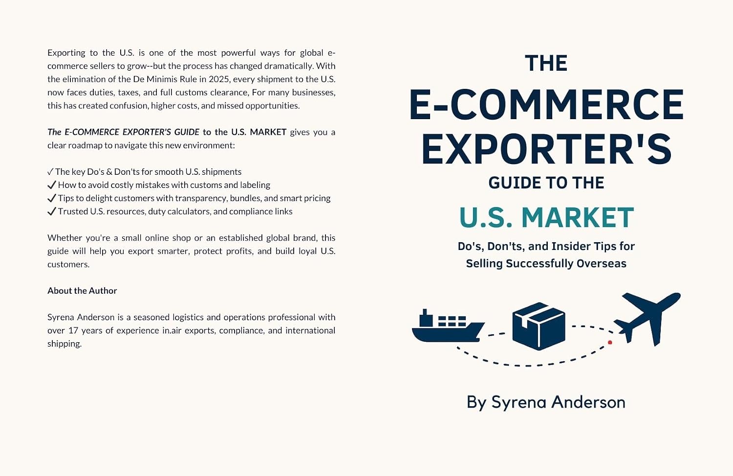 ler totalmente THE E-COMMERCE EXPORTER'S GUIDE TO THE U.S. MARKET (English Edition)