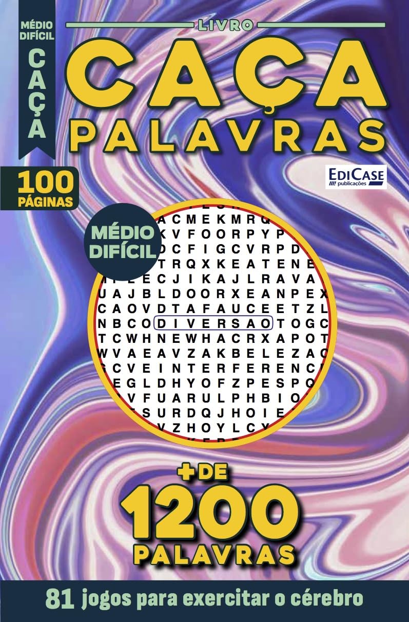 ler totalmente Livro Caça-Palavras 59: Nível Médio/ Difícil - 81 Jogos para exercitar o cérebro