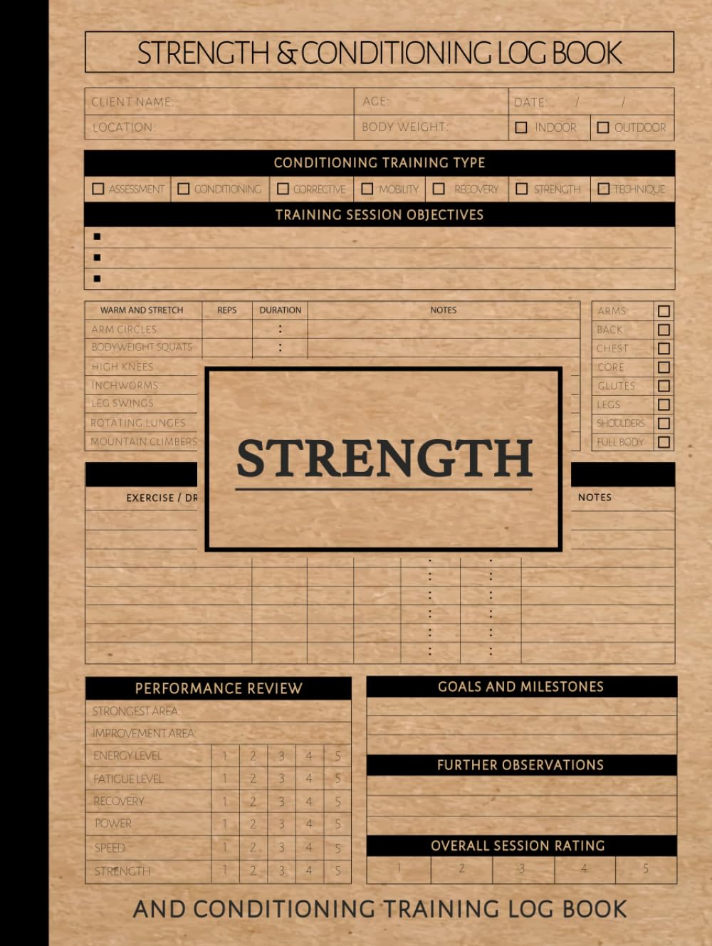 ler totalmente Strength & Conditioning Training Log Book: Fitness Journal. Track Workouts, Progress & Gains. Ideal for Personal Trainers, Athletes, and Gym Enthusiasts