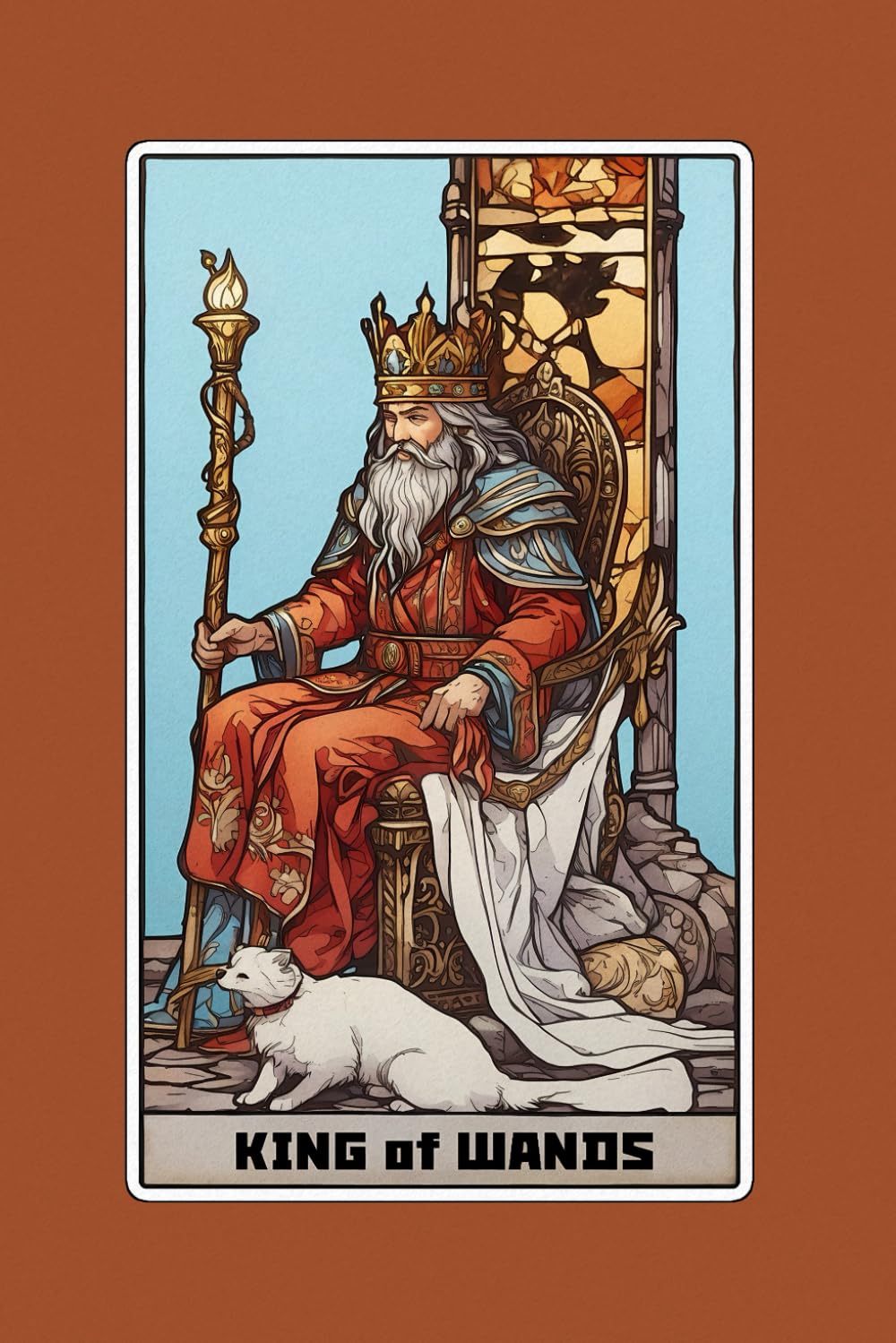 King of Wands - Tarot Card Notebook - Card No.23 (Color Ed.): A5 Ruled Lined Tarot Journal Diary Sketchbook Notebook - King of Wands (Visionary Leadership and Creative Ambition)