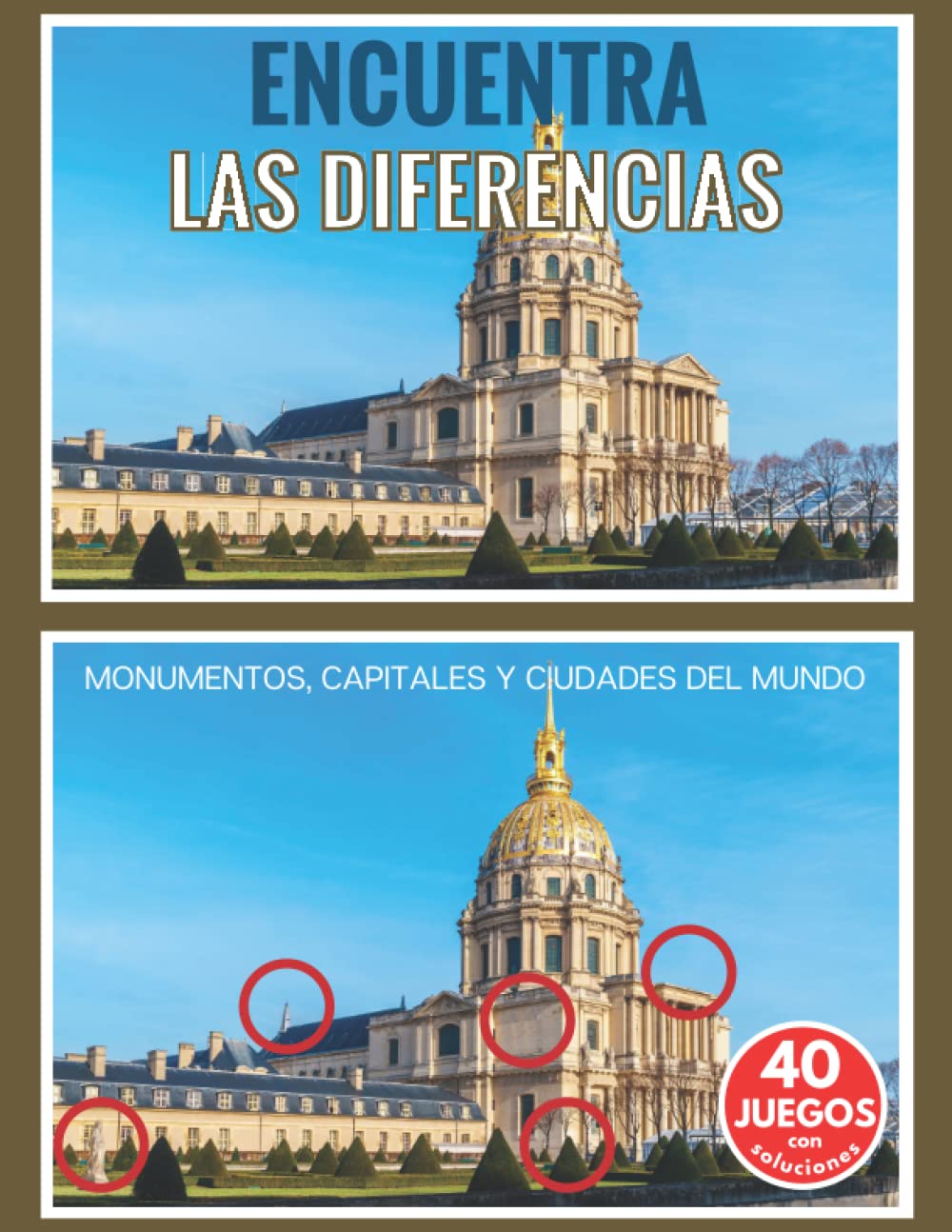 ler totalmente Encuentra las diferencias: Monumentos, capitales y ciudades del mundo en este original libro del famoso juego de los 7 errores | buscar y encontrar... de cumpleaños y Navidad (Spanish Edition)