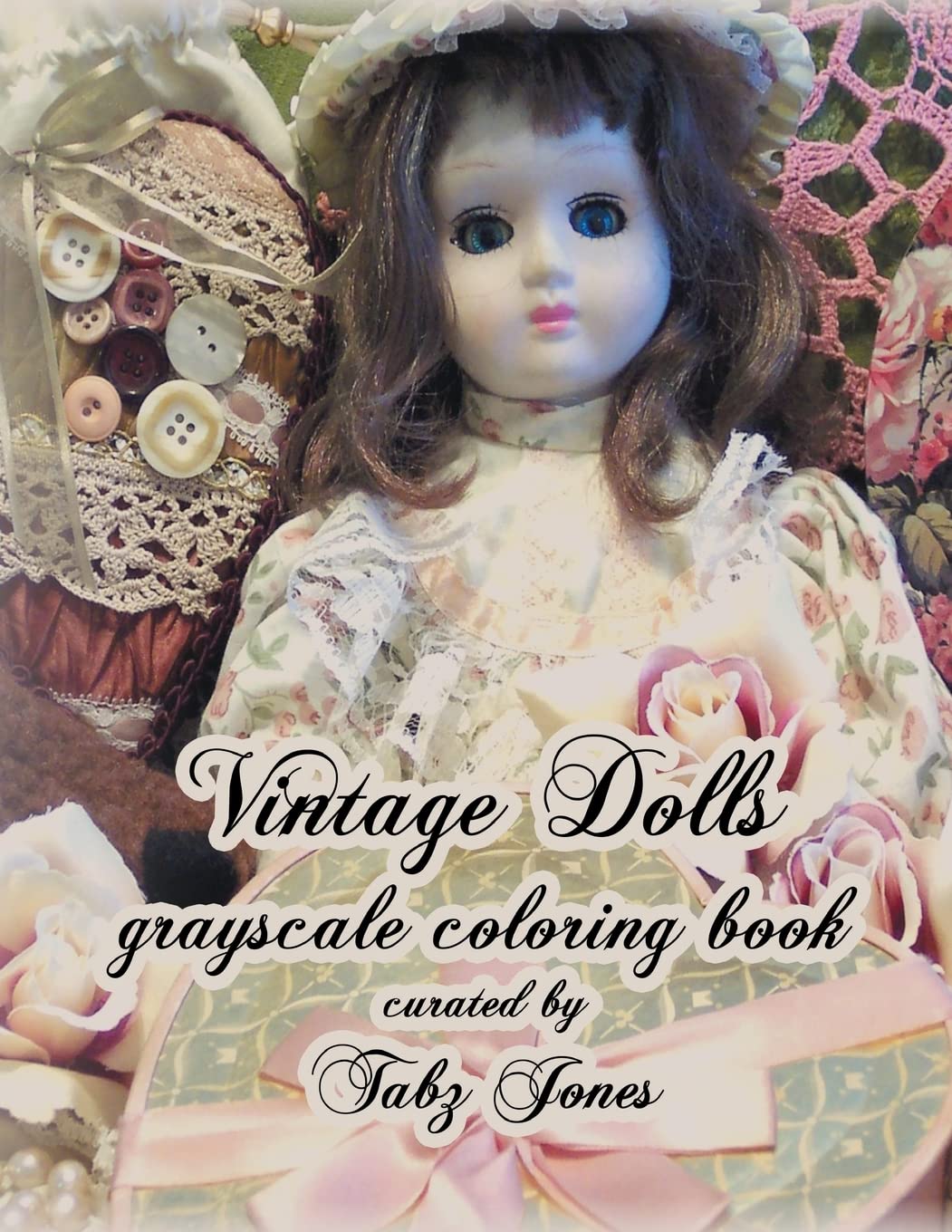 Vintage Dolls Grayscale Coloring Book baixar livro de graça