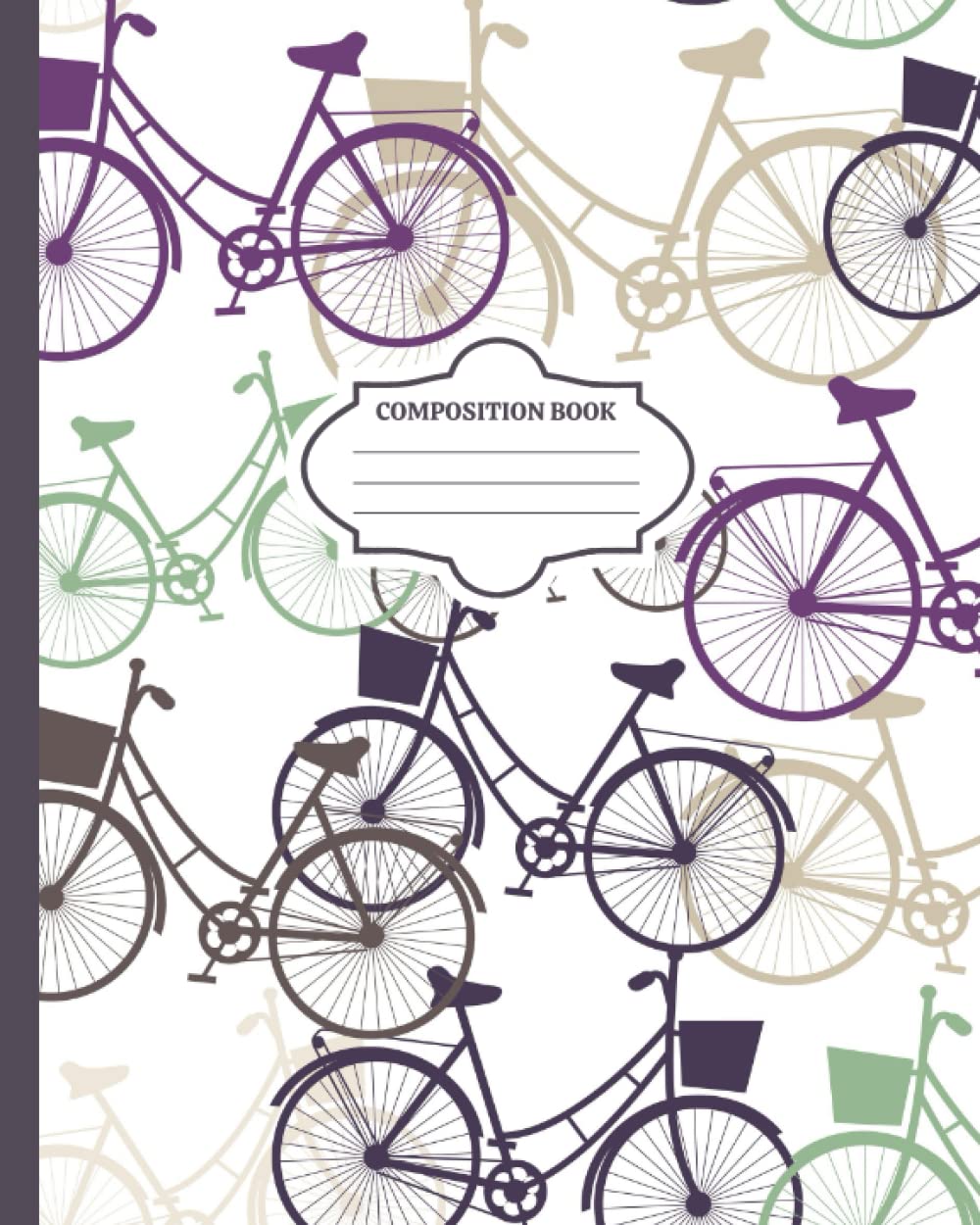 Vintage Bicycles Composition Book: Lined Notebook, Journal, Diary, Workbook, Notepad for Students, Children, Adults, Wide Ruled, 120 pages baixar livro de graça