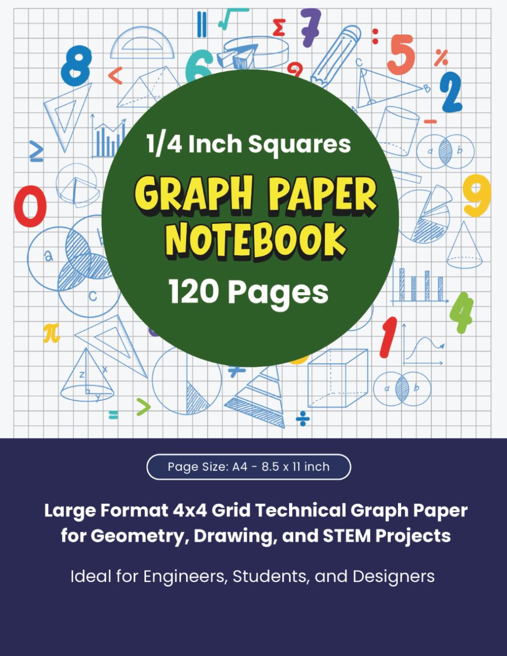 capítulo por capítulo baixar Graph Paper Composition Notebook 4x4 Grid (1/4 Inch Squares): Blank Quad Ruled Engineering Notebook for Math, Drafting, and Design: 120 Pages | 8.5” ×... for Geometry, Drawing, and STEM Projects