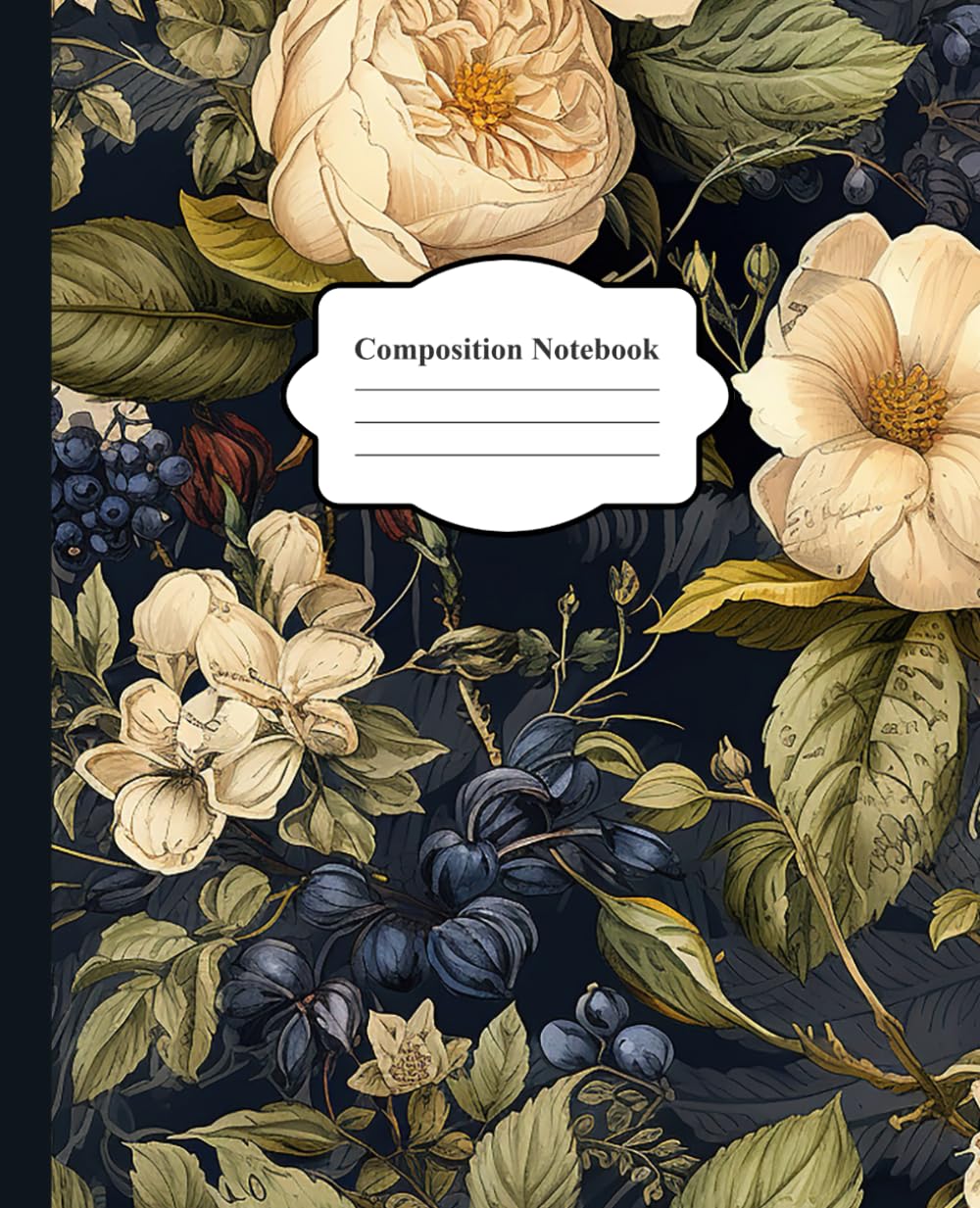 Composition Notebook: College Ruled Notebook with Vintage Floral Botanical Illustration, 7.5" x 9.25", 110 Pages, Ideal for Students, Professionals, Nature & Flower Lovers baixar livro de graça