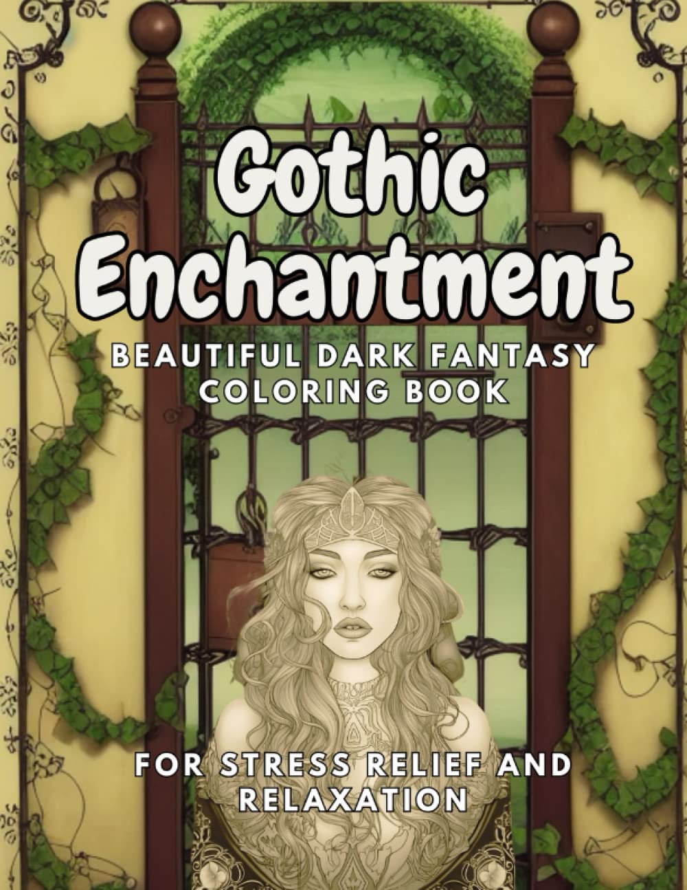Gothic Enchantment: Beautiful Dark Fantasy Coloring Book, For Stress Relief and Relaxation baixar o livro de graça