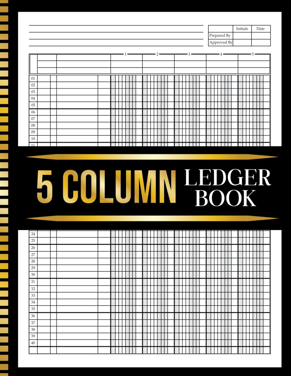 capítulo por capítulo baixar 5 Column Ledger Book: Accounting Ledger for Bookkeeping | 8.5 x 11 inches | Columnar Pad 5 Columns for Personal Use and Small Business.