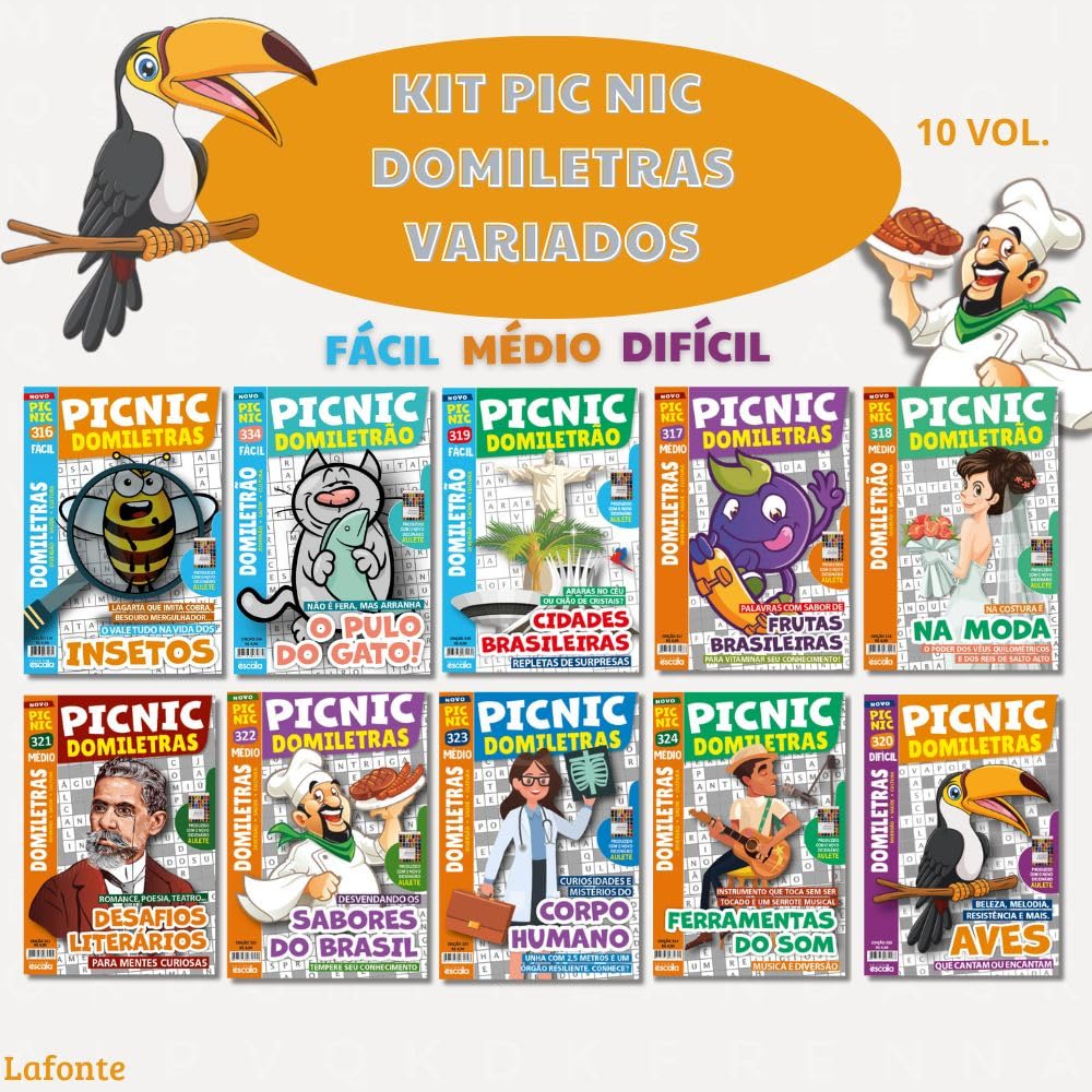 capítulo por capítulo baixar Kit Pic Nic Domiletras Variados - 10 Volumes