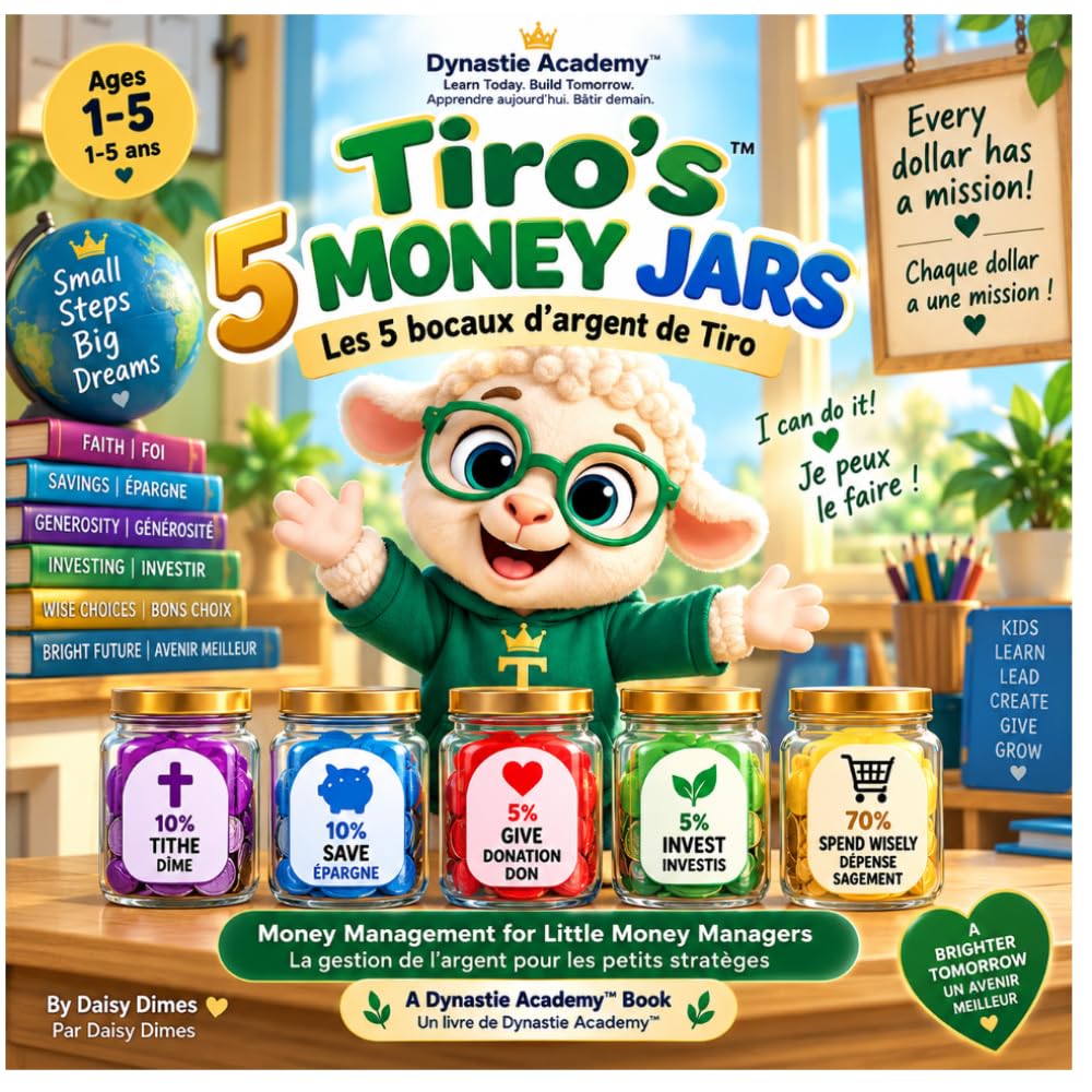 Tiro’s 5 Money Jars™: Les 5 bocaux d’argent de Tiro™ — Money Management for Little Money Managers baixar o livro de graça