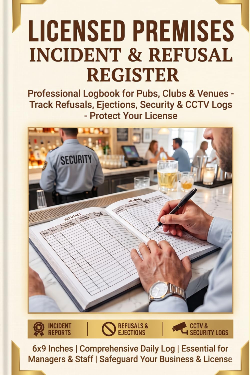 ler totalmente Licensed Premises Incident & Refusal Register: Professional Logbook for Pubs, Clubs & Venues - Track Refusals, Ejections, Security & CCTV Logs - Protect Your License