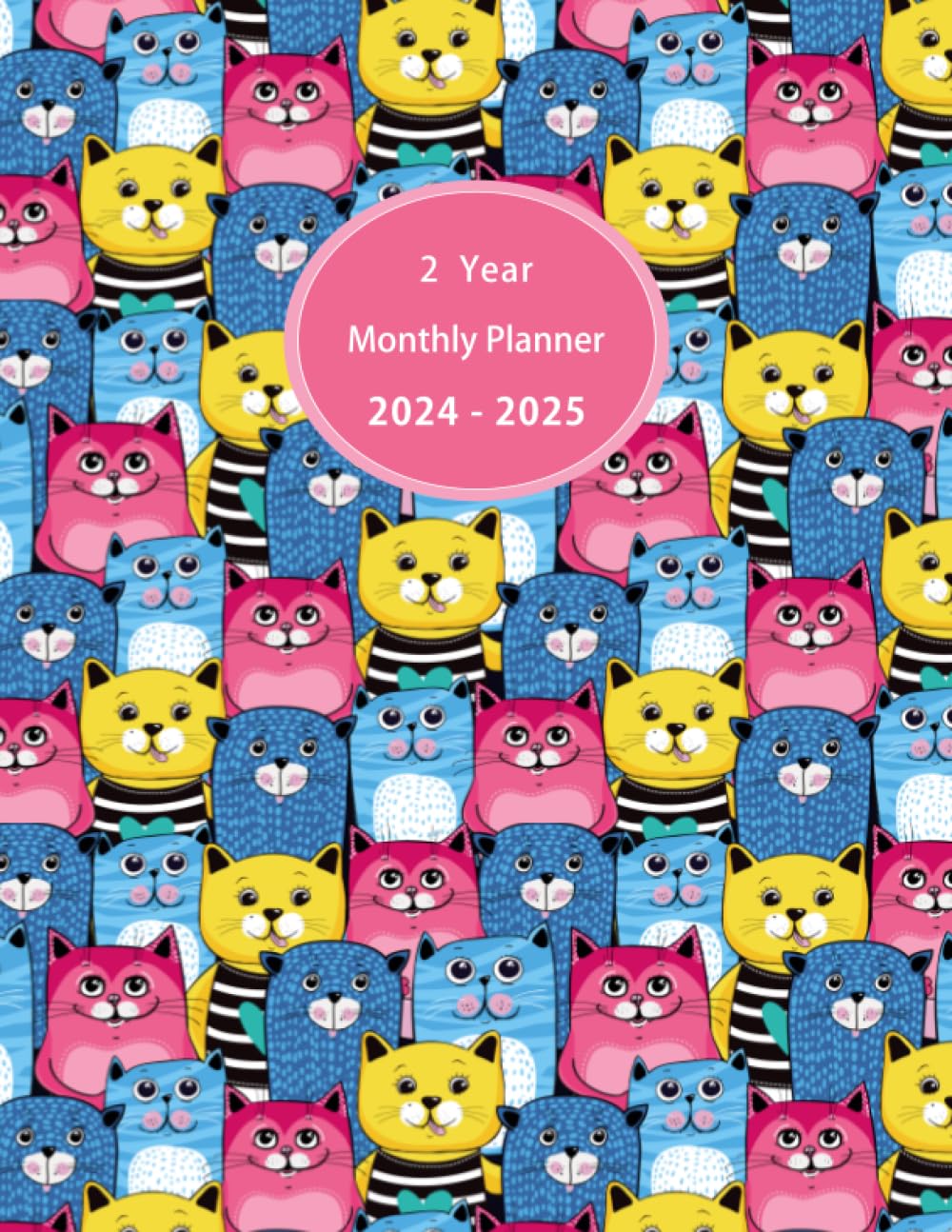 2024-2025 2 Year Monthly Planner: Large 24 Months Calendar from January 2024 to December 2025 with Federal Holidays. Cat Cover. baixar livro de graça