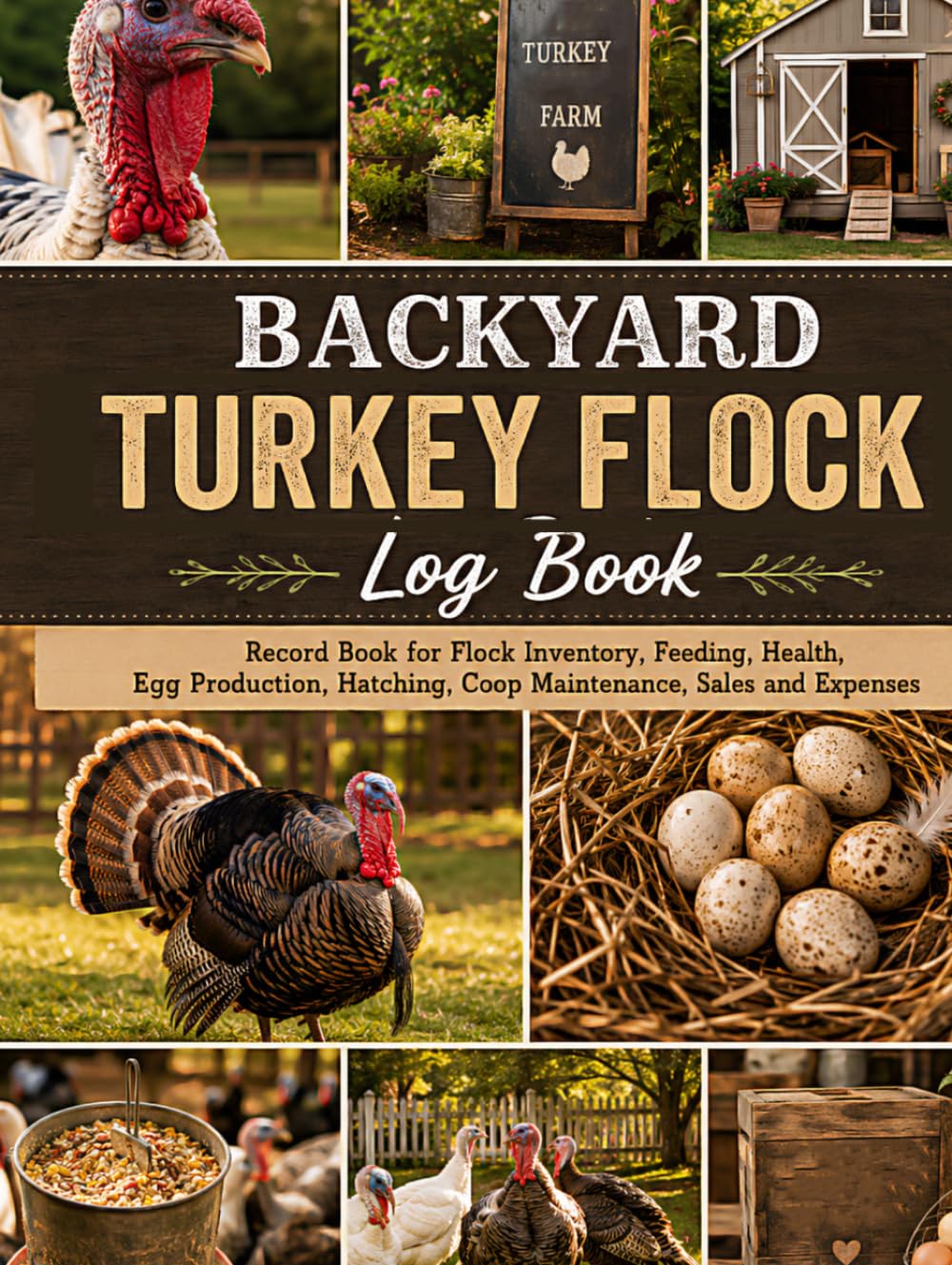 Backyard Turkey Flock Log Book: Record Book for Flock Inventory, Feeding, Health, Egg Production, Hatching, Coop Maintenance, Sales and Expenses baixar o livro de graça