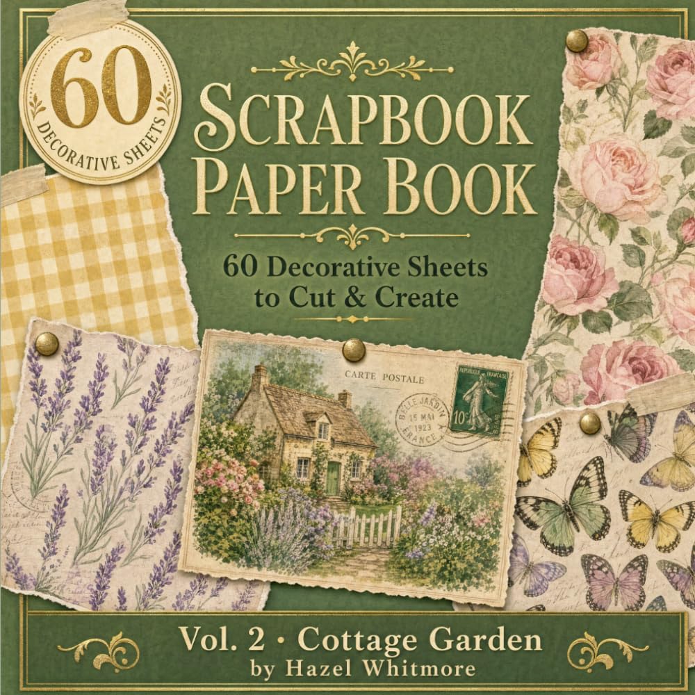 capítulo por capítulo baixar Scrapbook Paper Book: 60 Decorative Sheets to Cut & Create — Cottage Garden