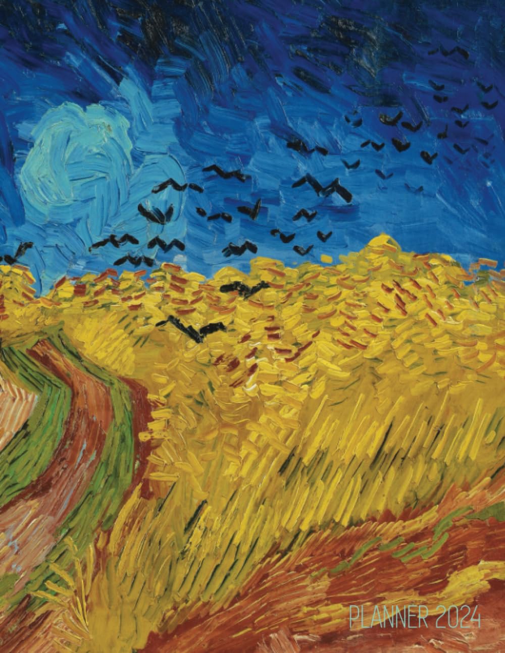 capítulo por capítulo baixar Vincent Van Gogh Planner 2024: Wheatfield with Crows, France | Post-Impressionism Art Year Organizer: January–December (12 Months)