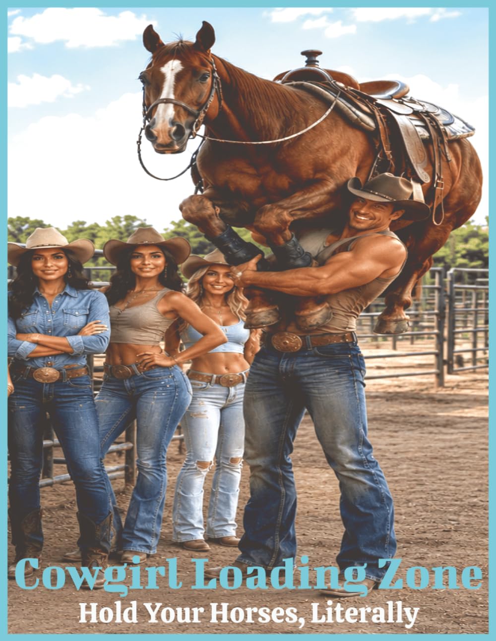 Cowgirl Loading Zone Hold Your Horses Literally: Rodeol Notebook Journal | 8.5 x 11 | 150 Pages | College Ruled, Blank & Annual Calendar baixar livro de graça
