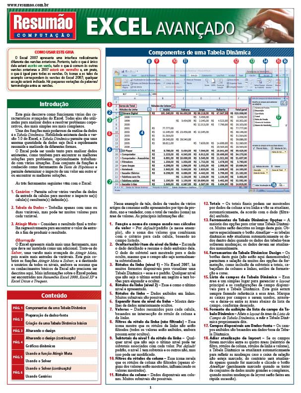 Excel avançado baixar o livro de graça