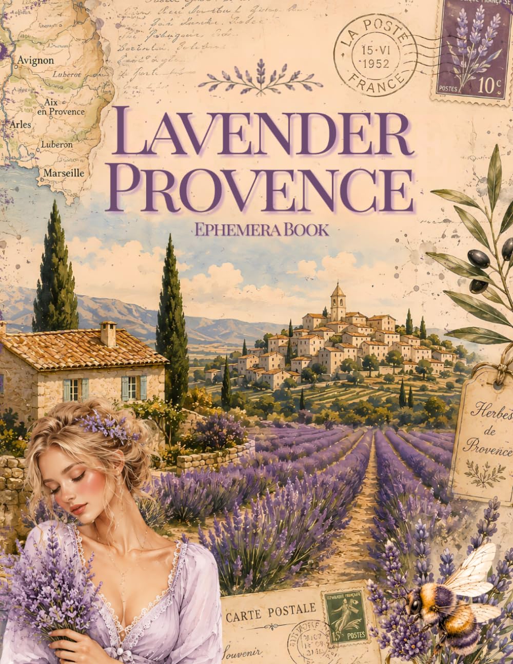 Lavender Provence Cut and Collage Ephemera Book: High-quality romantic French-style Images for Scrapbooking, Journaling, Collage Art, Mixed Media and more baixar o livro de graça