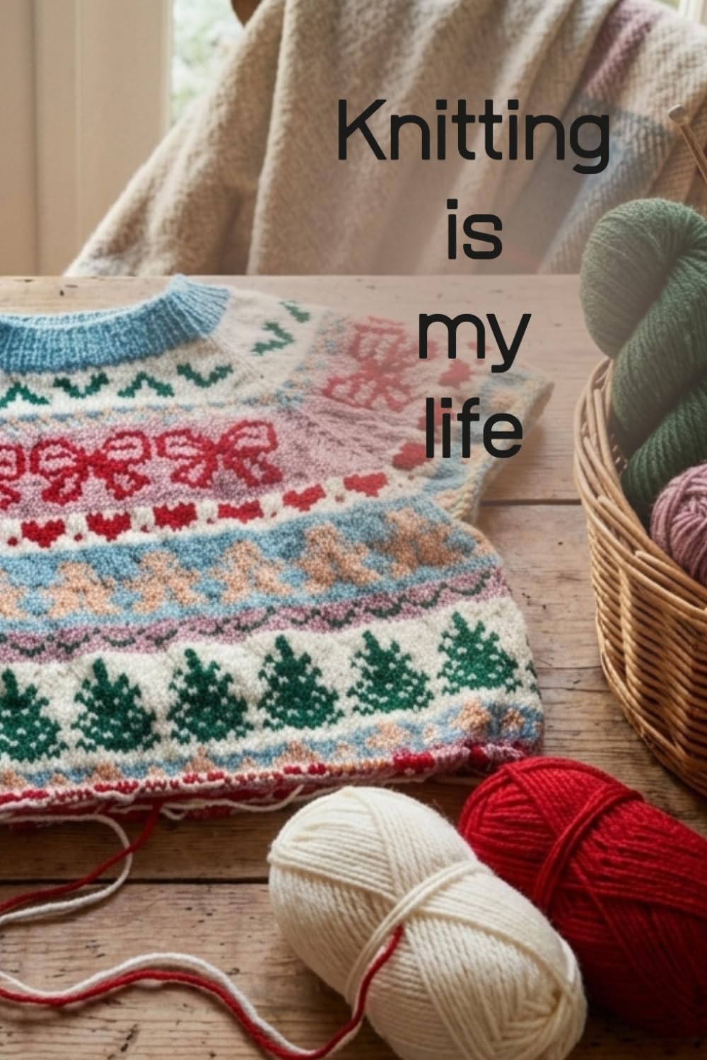 capítulo por capítulo baixar Knitting is my life: Numbered Dot Grid Journal: 6x9 Knitting Project Planner with Table of Contents and 116 Numbered Pages - Knit Aesthetic Cover